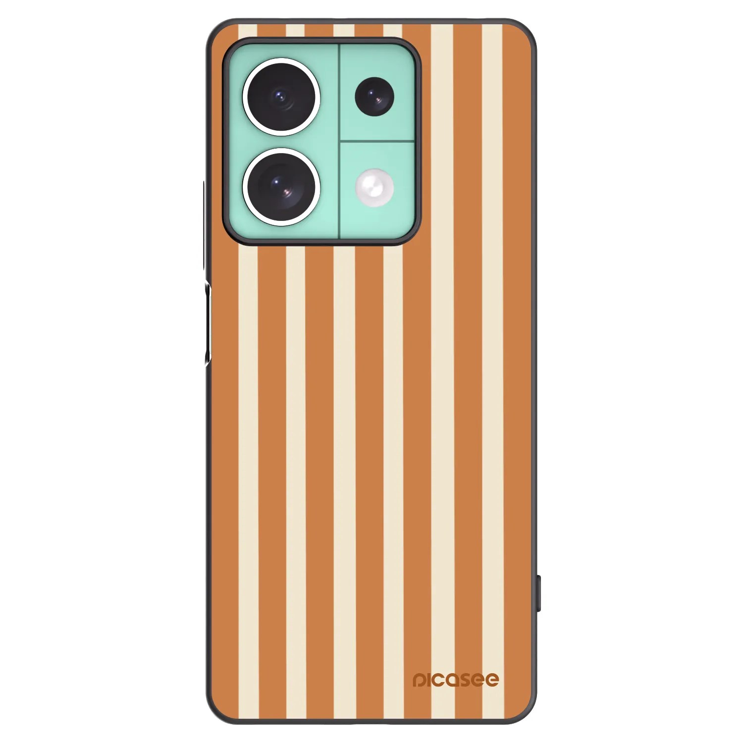 Picasee silikónový čierny obal pre Xiaomi Redmi Note 13 5G - Orange lines