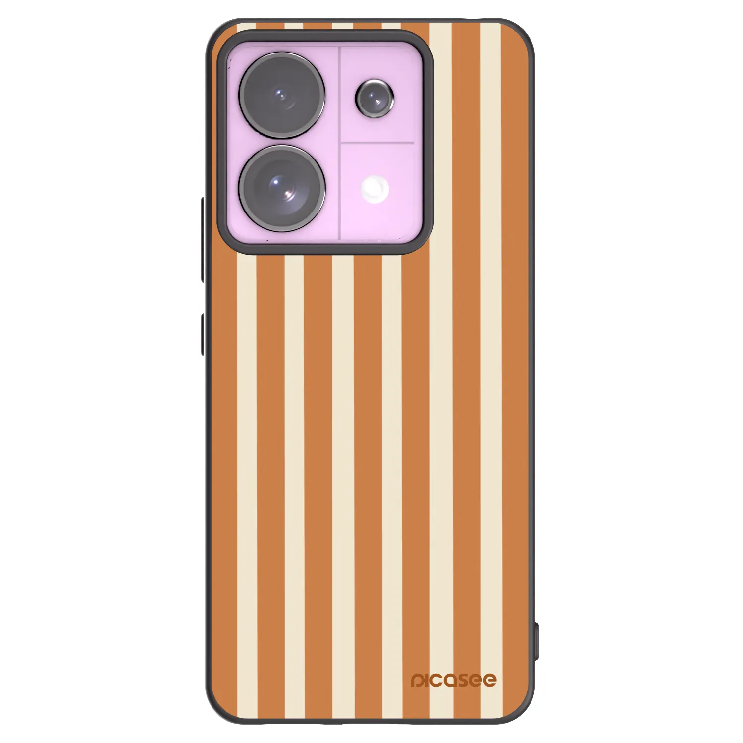Picasee silikónový čierny obal pre Xiaomi Redmi Note 13 Pro 5G - Orange lines