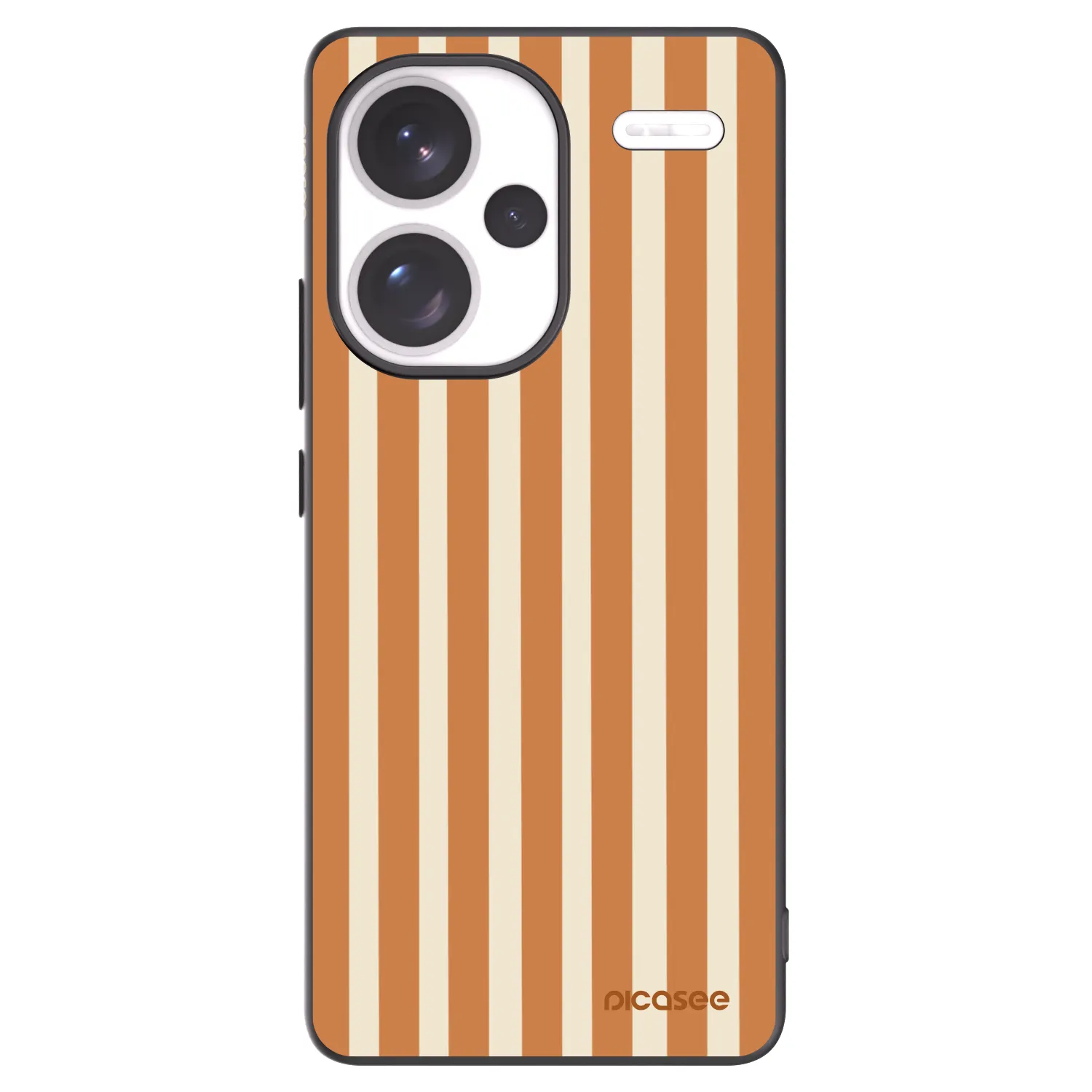 Picasee silikónový čierny obal pre Xiaomi Redmi Note 13 Pro+ 5G - Orange lines