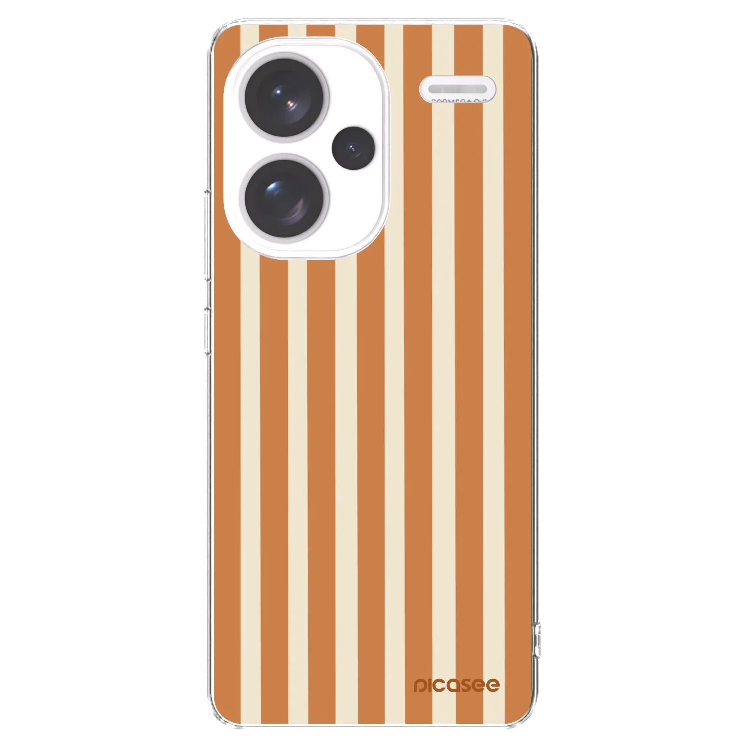 Picasee silikónový prehľadný obal pre Xiaomi Redmi Note 13 Pro+ 5G - Orange lines