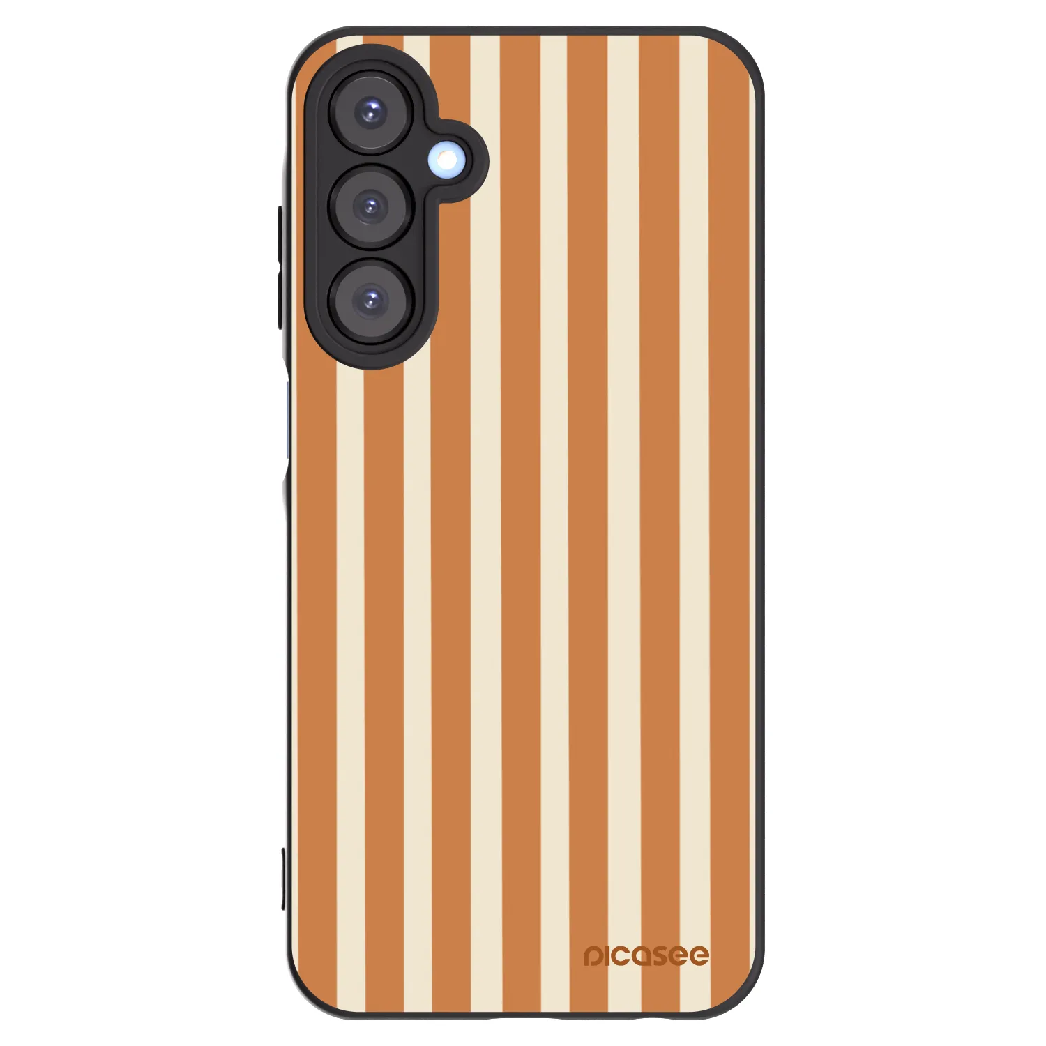 Picasee silikónový čierny obal pre Samsung Galaxy A25 A256B 5G - Orange lines