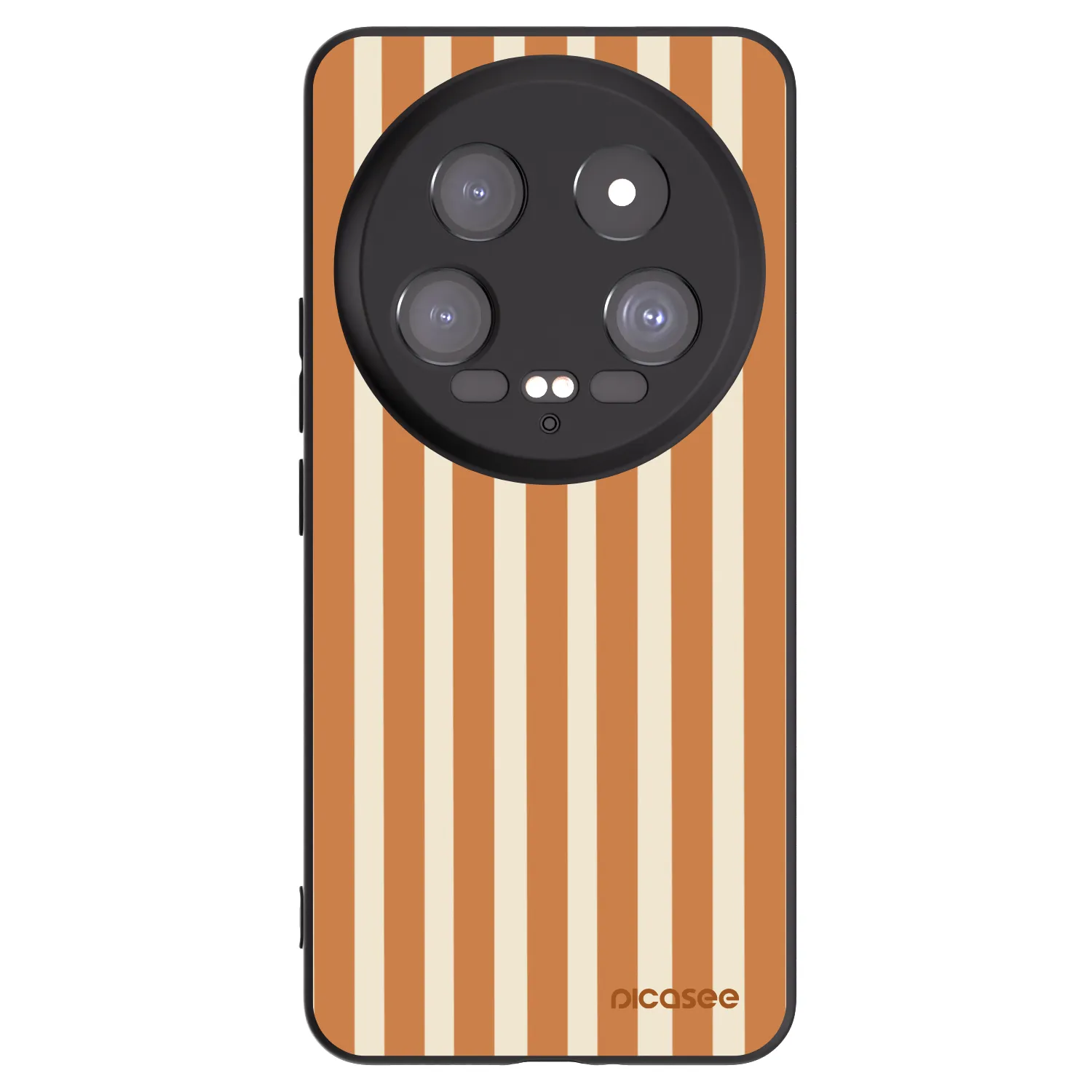 Picasee silikónový čierny obal pre Xiaomi 14 Ultra - Orange lines