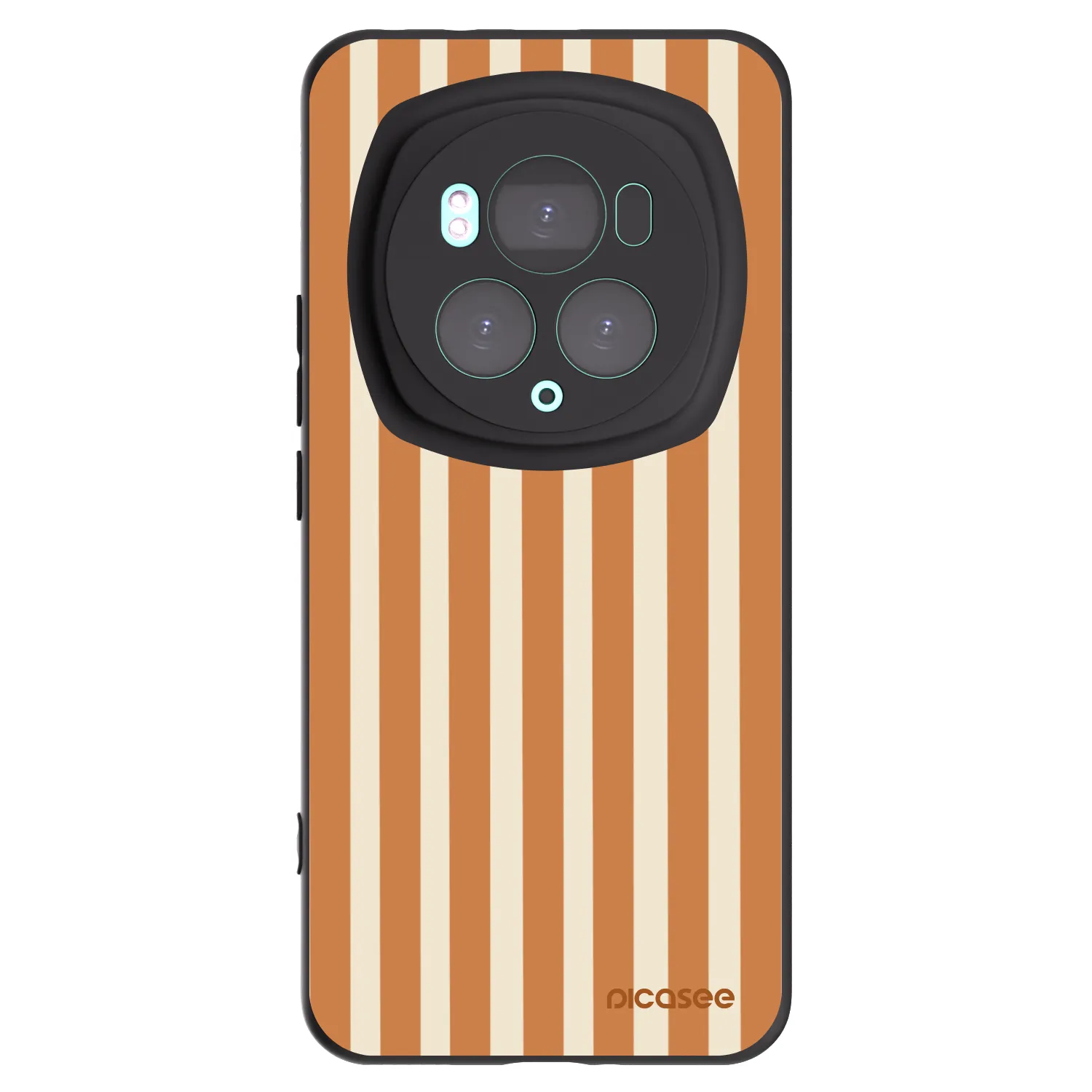 Picasee silikónový čierny obal pre Honor Magic6 Pro - Orange lines