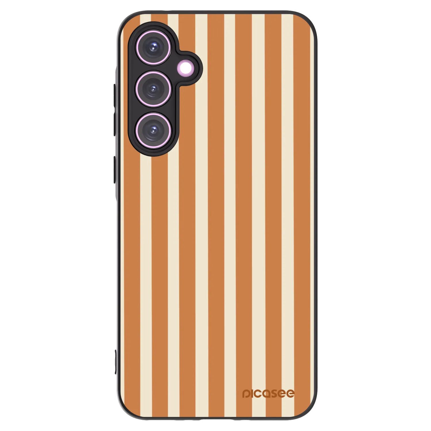 Picasee silikónový čierny obal pre Samsung Galaxy A35 5G A356B - Orange lines