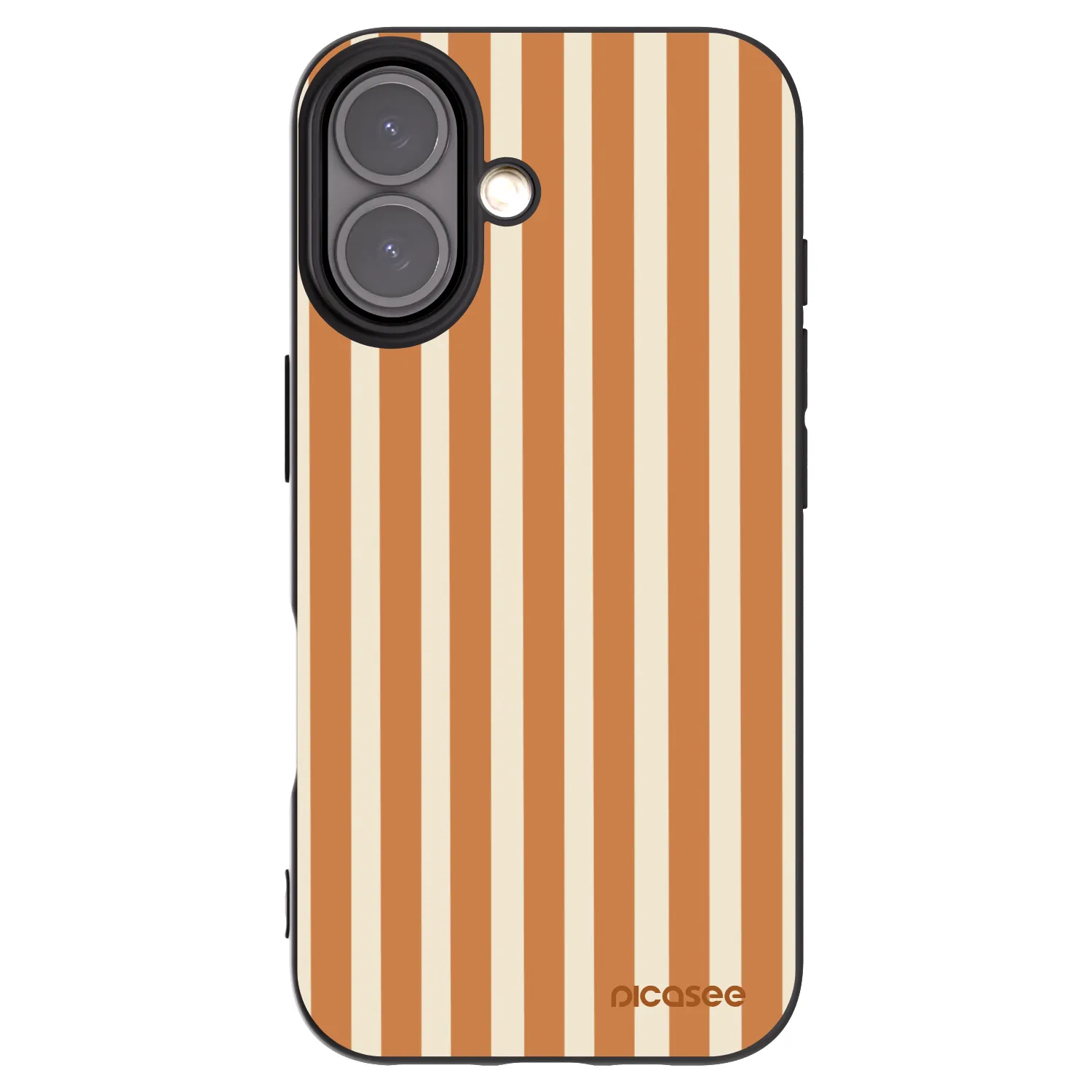 Picasee silikónový čierny obal pre Apple iPhone 16 - Orange lines