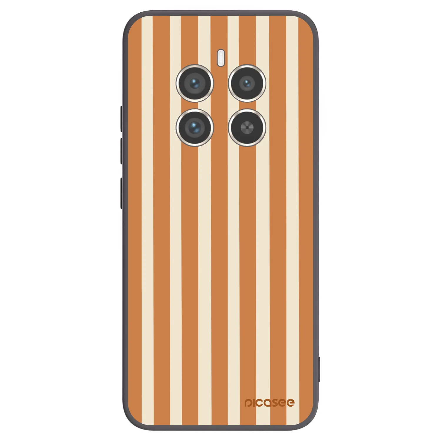 Picasee silikónový čierny obal pre Realme 12 Pro 5G - Orange lines
