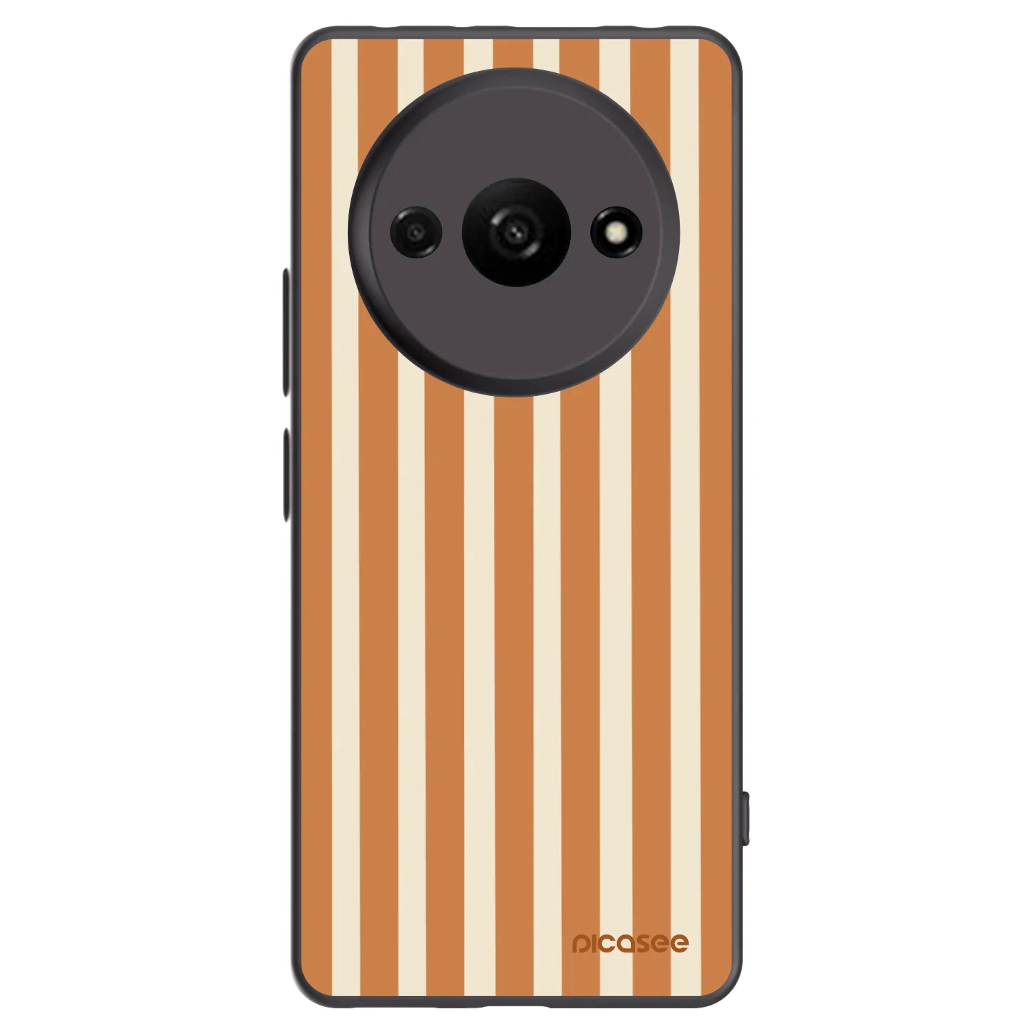 Picasee silikónový čierny obal pre Xiaomi Redmi A3 - Orange lines