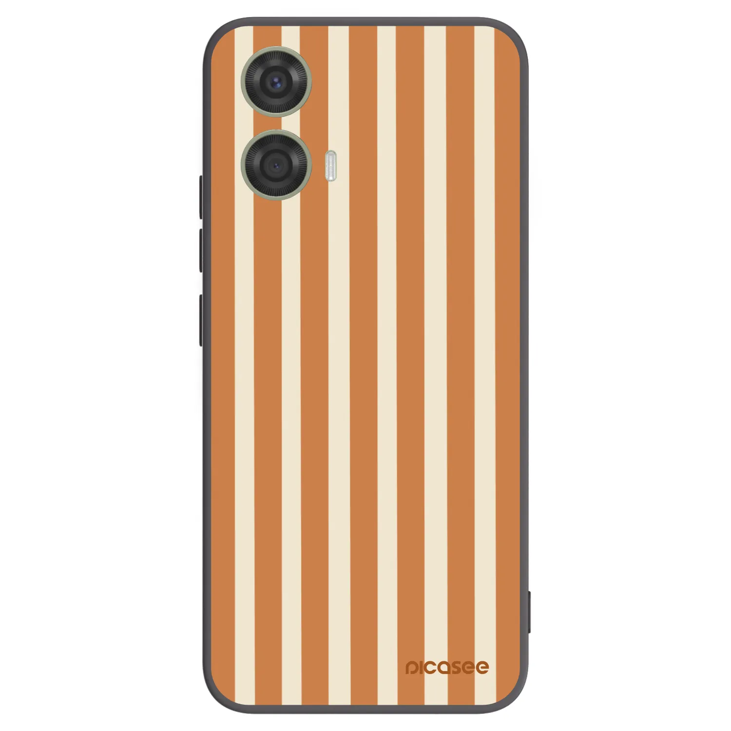 Picasee silikónový čierny obal pre Motorola Moto G24 - Orange lines