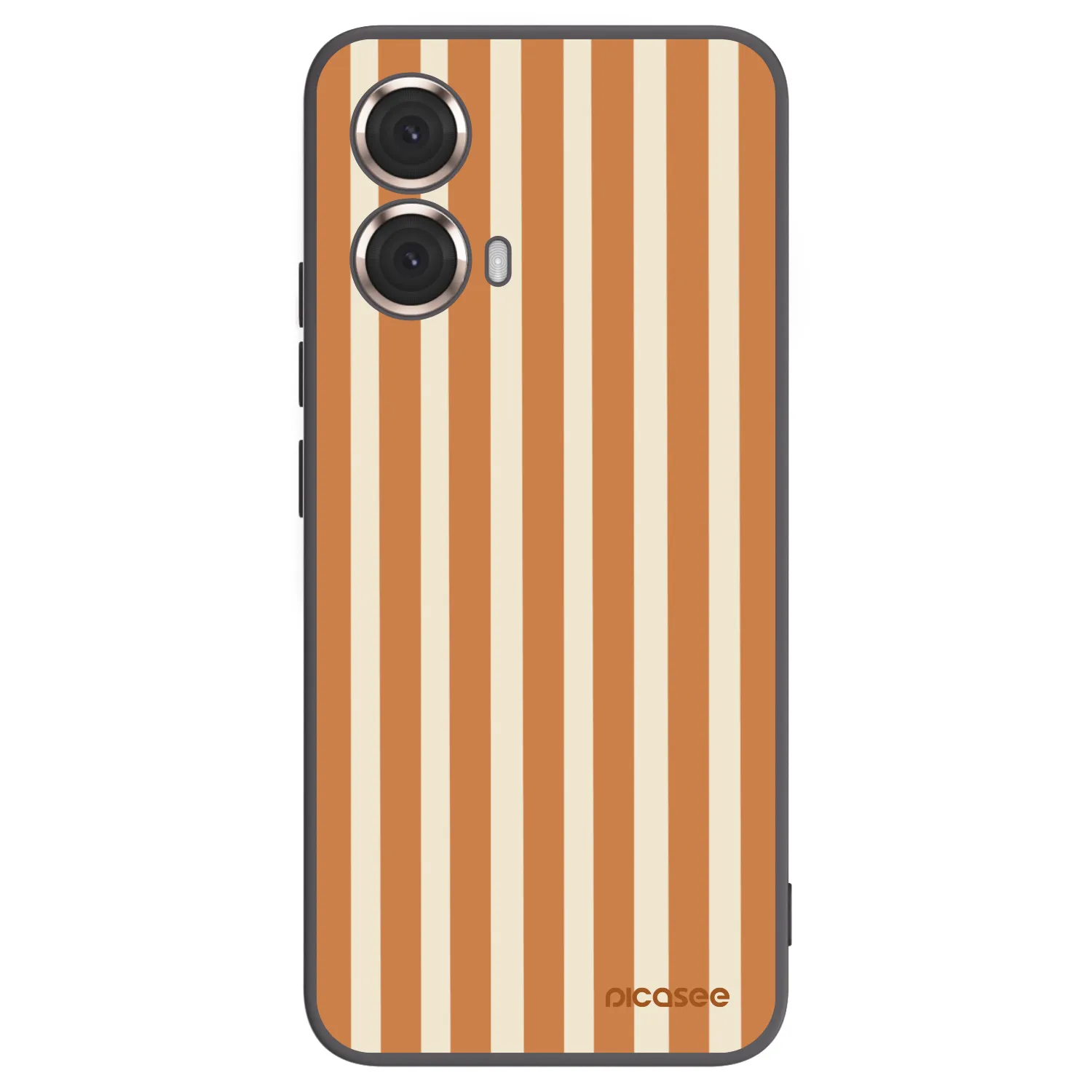Picasee silikónový čierny obal pre Motorola Moto G85 - Orange lines