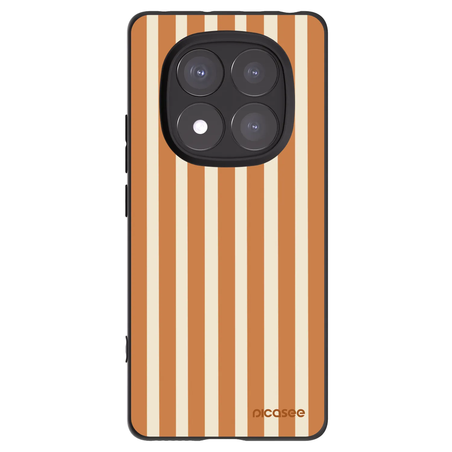 Picasee silikónový čierny obal pre Xiaomi Redmi Note 14 Pro 5G - Orange lines