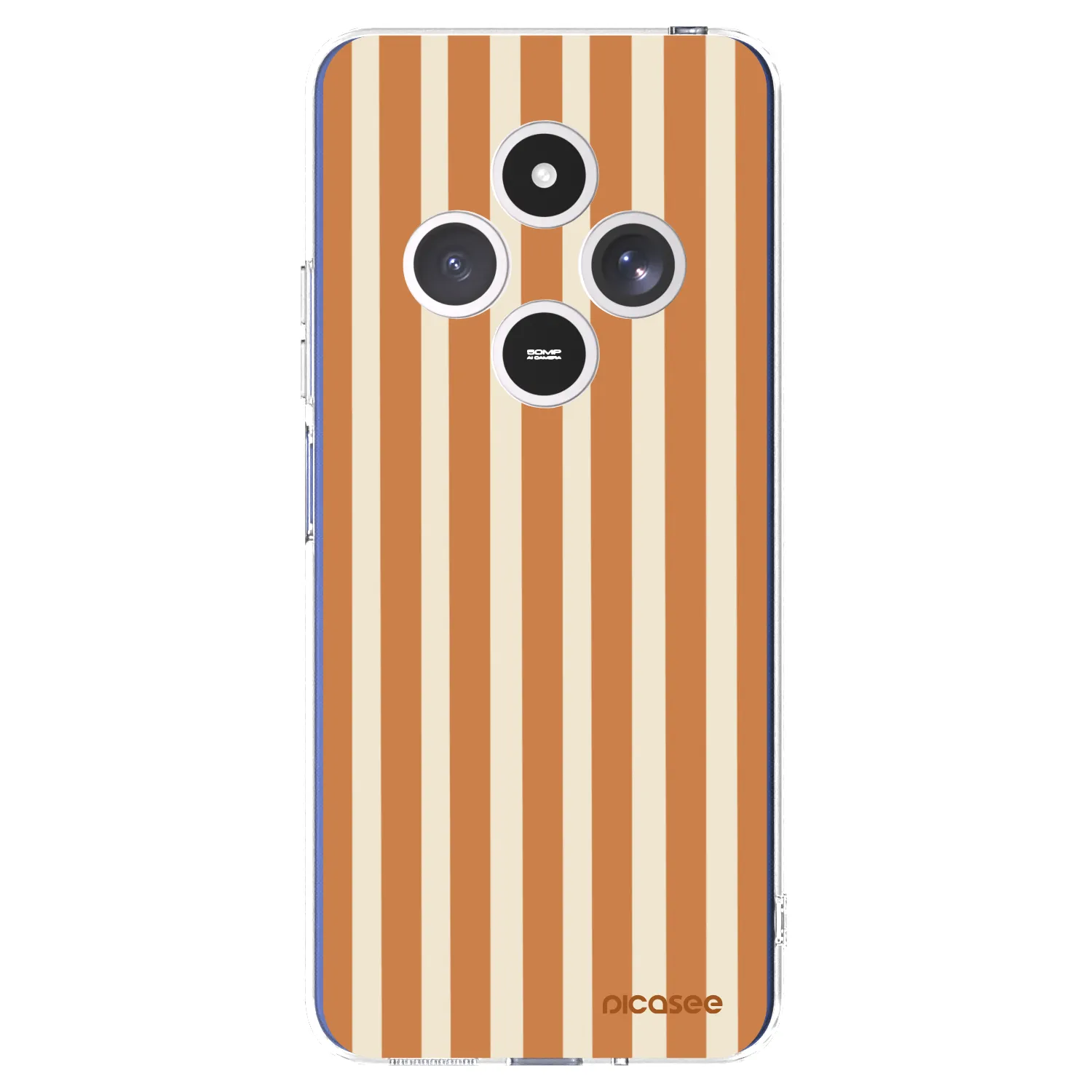 Picasee silikónový prehľadný obal pre Xiaomi Redmi 14C - Orange lines