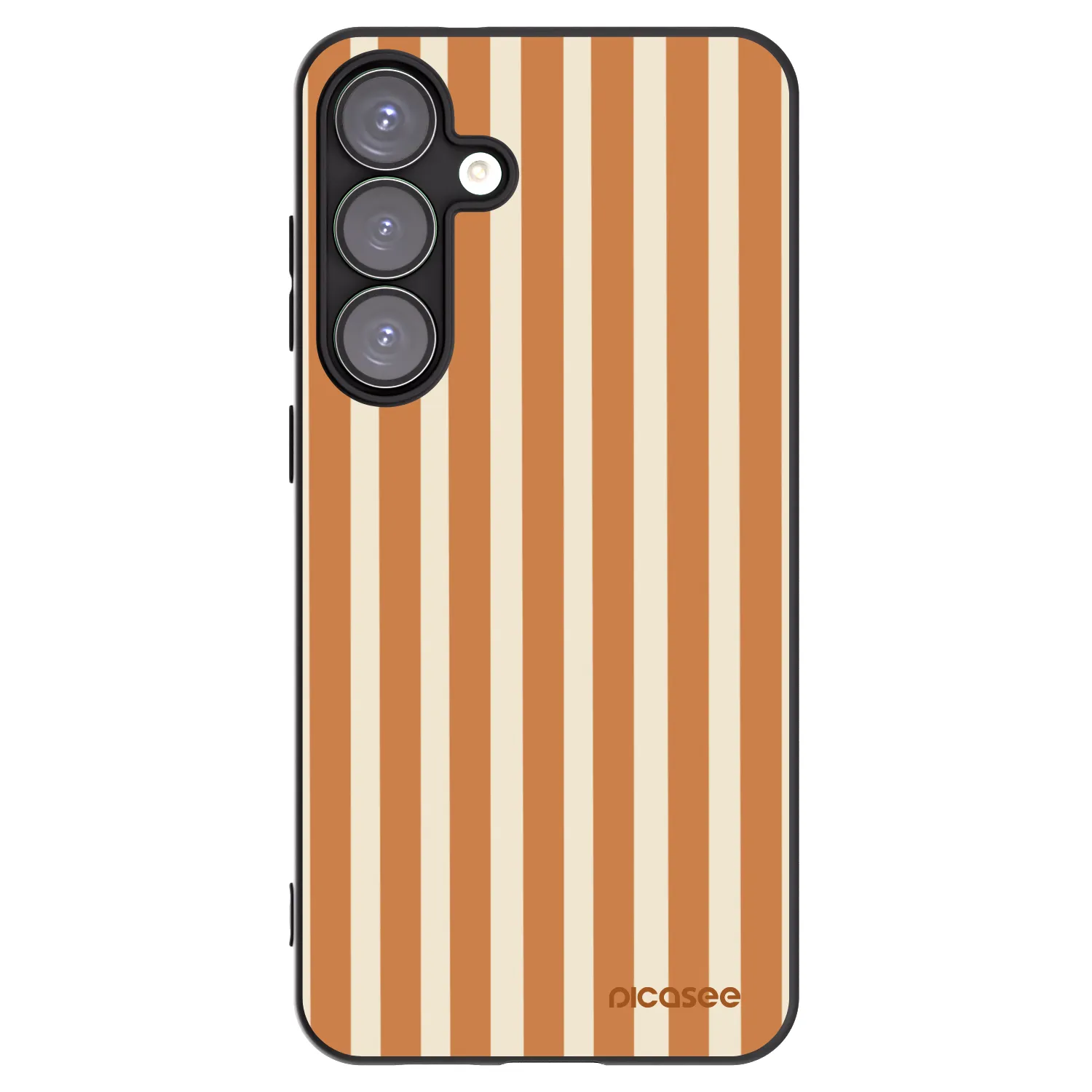 Picasee silikónový čierny obal pre Samsung Galaxy S25+ 5G - Orange lines