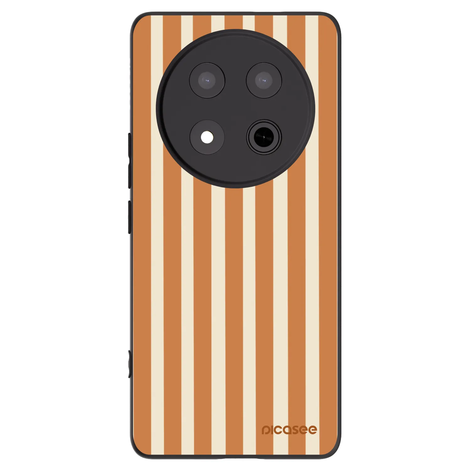 Picasee silikónový čierny obal pre Honor Magic7 Lite 5G - Orange lines