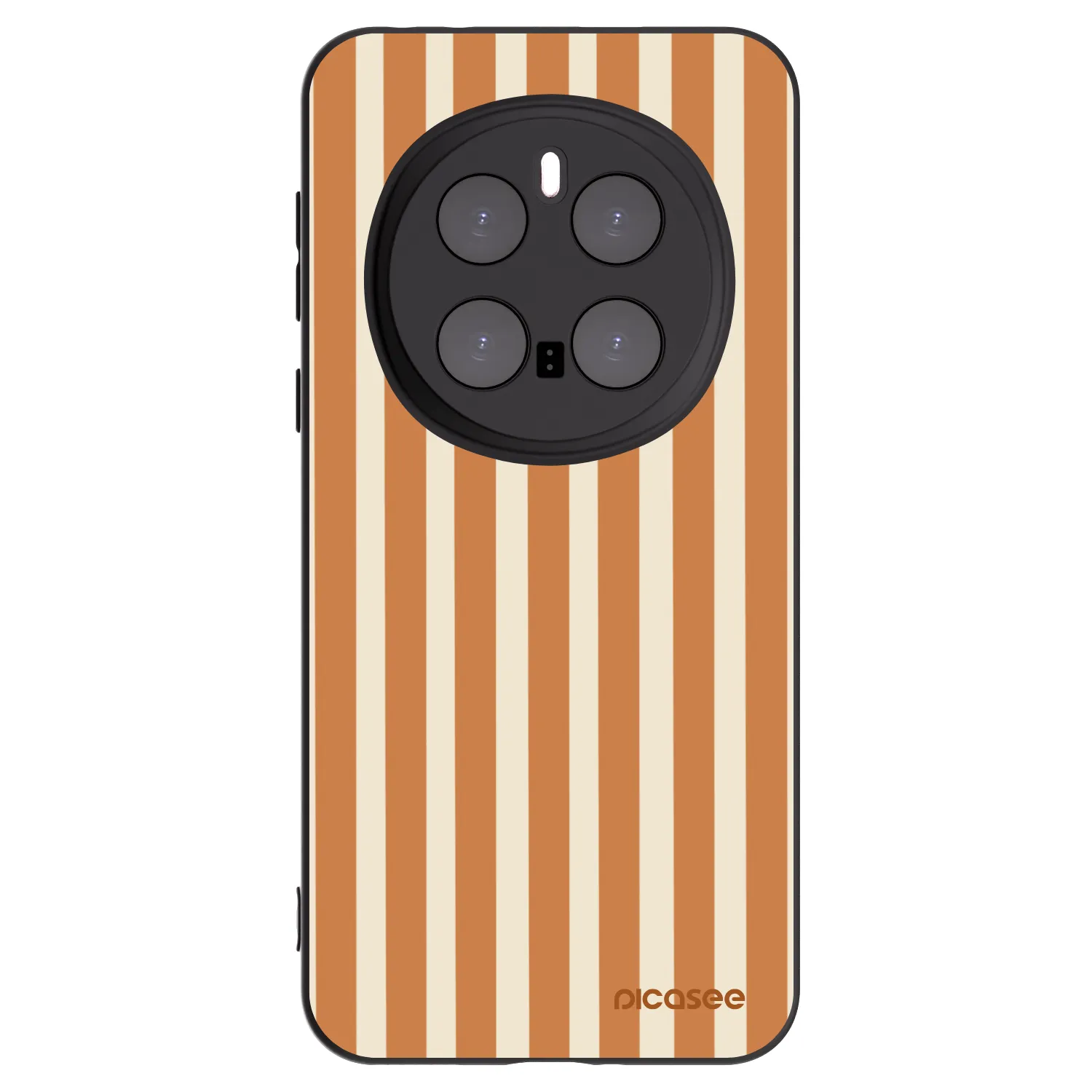 Picasee silikónový čierny obal pre Honor Magic7 Pro 5G - Orange lines