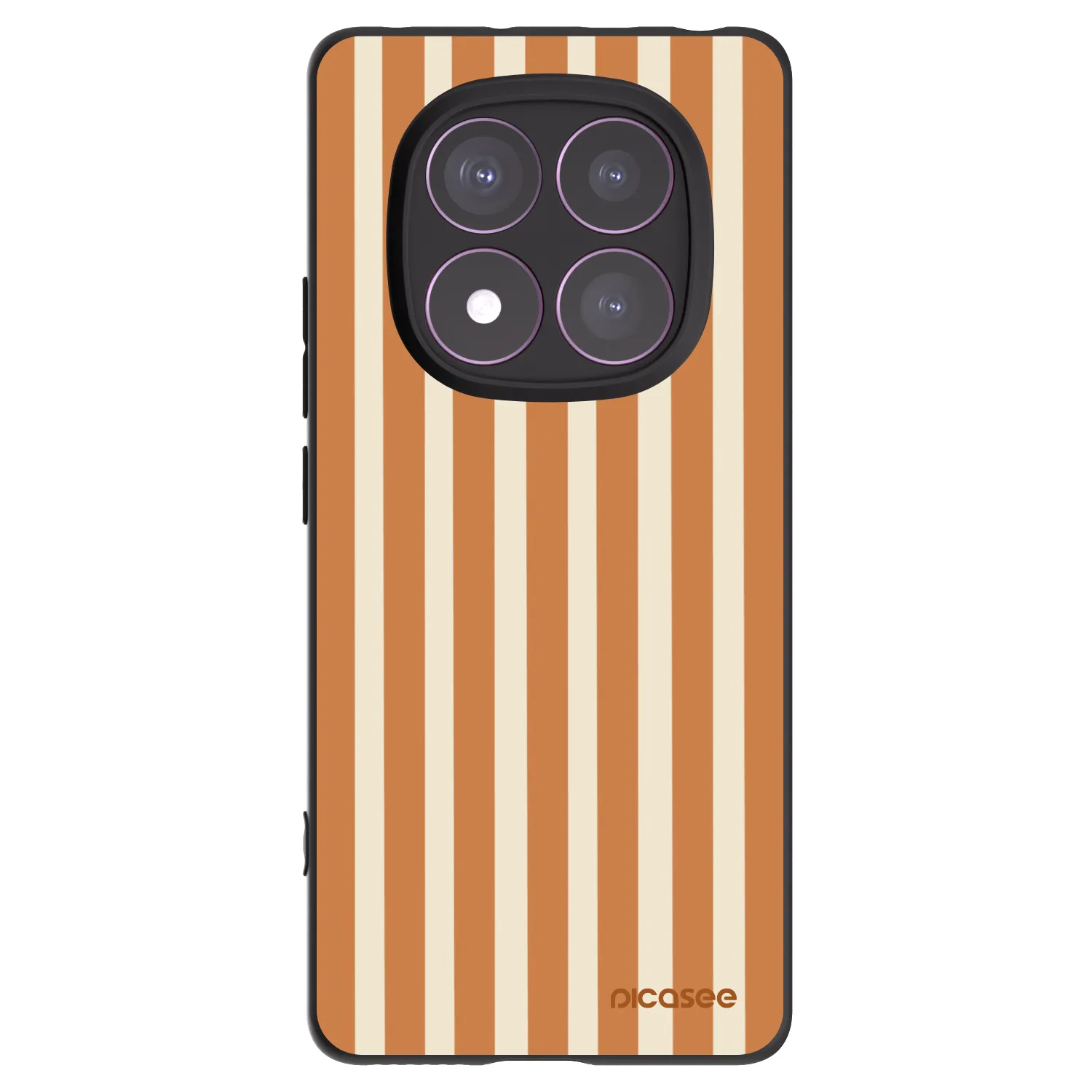 Picasee silikónový čierny obal pre Xiaomi Redmi Note 14 Pro 4G - Orange lines