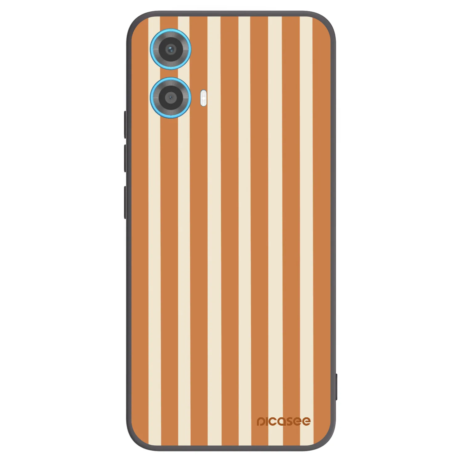 Picasee silikónový čierny obal pre Motorola Moto G34 5G - Orange lines