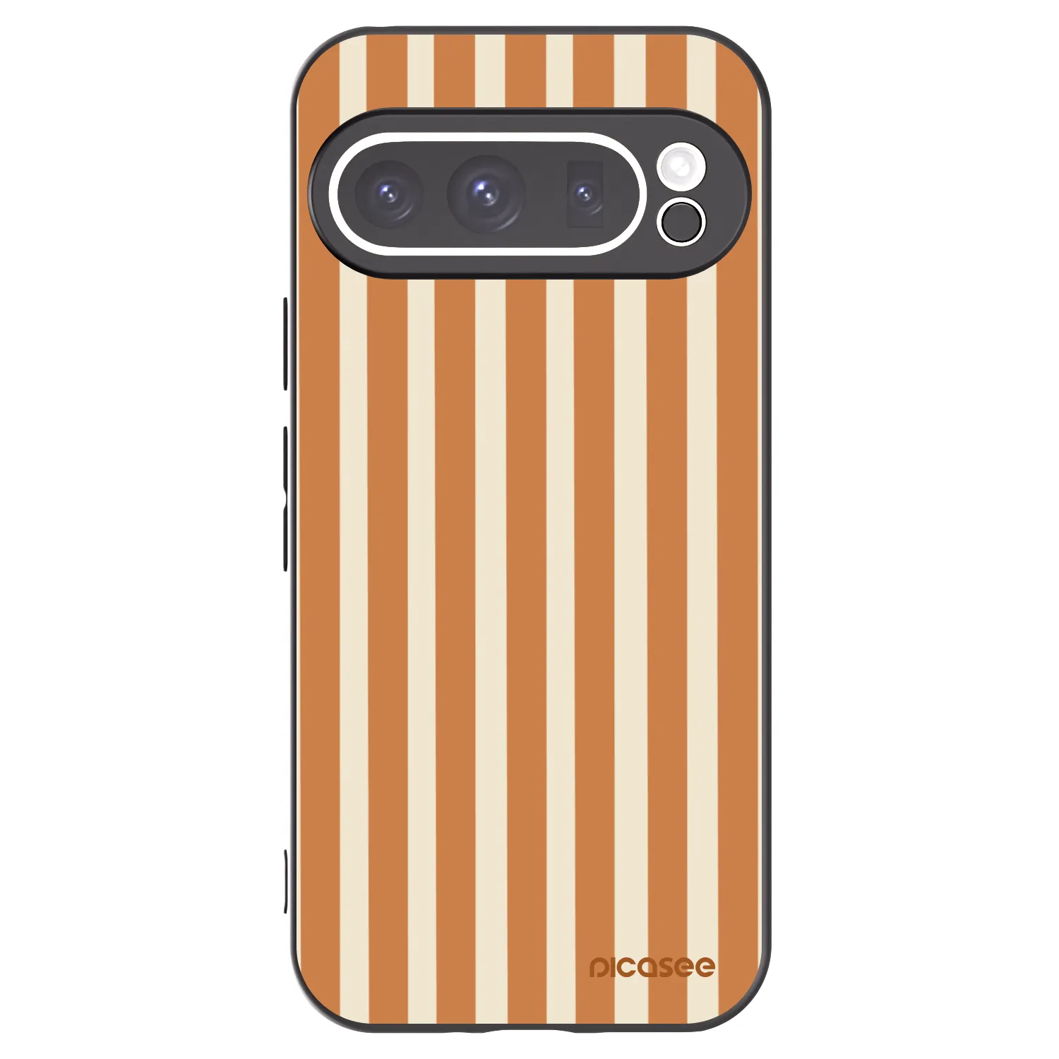 Picasee silikónový čierny obal pre Google Pixel 9 Pro - Orange lines