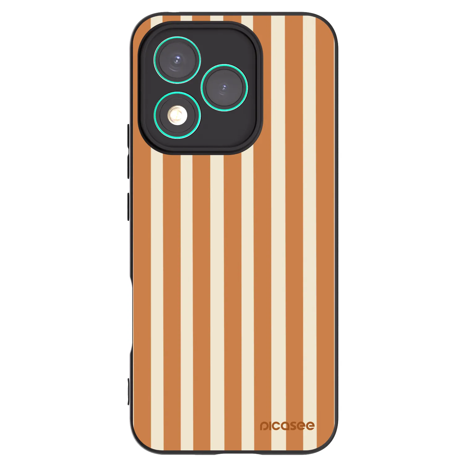 Picasee silikónový čierny obal pre Honor 400 Lite 5G - Orange lines