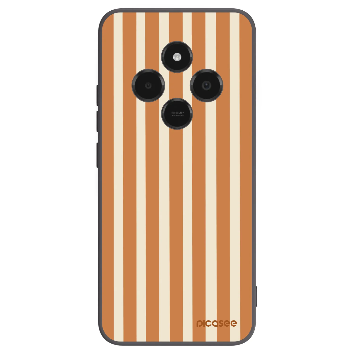 Picasee silikónový čierny obal pre Xiaomi Poco C75 - Orange lines