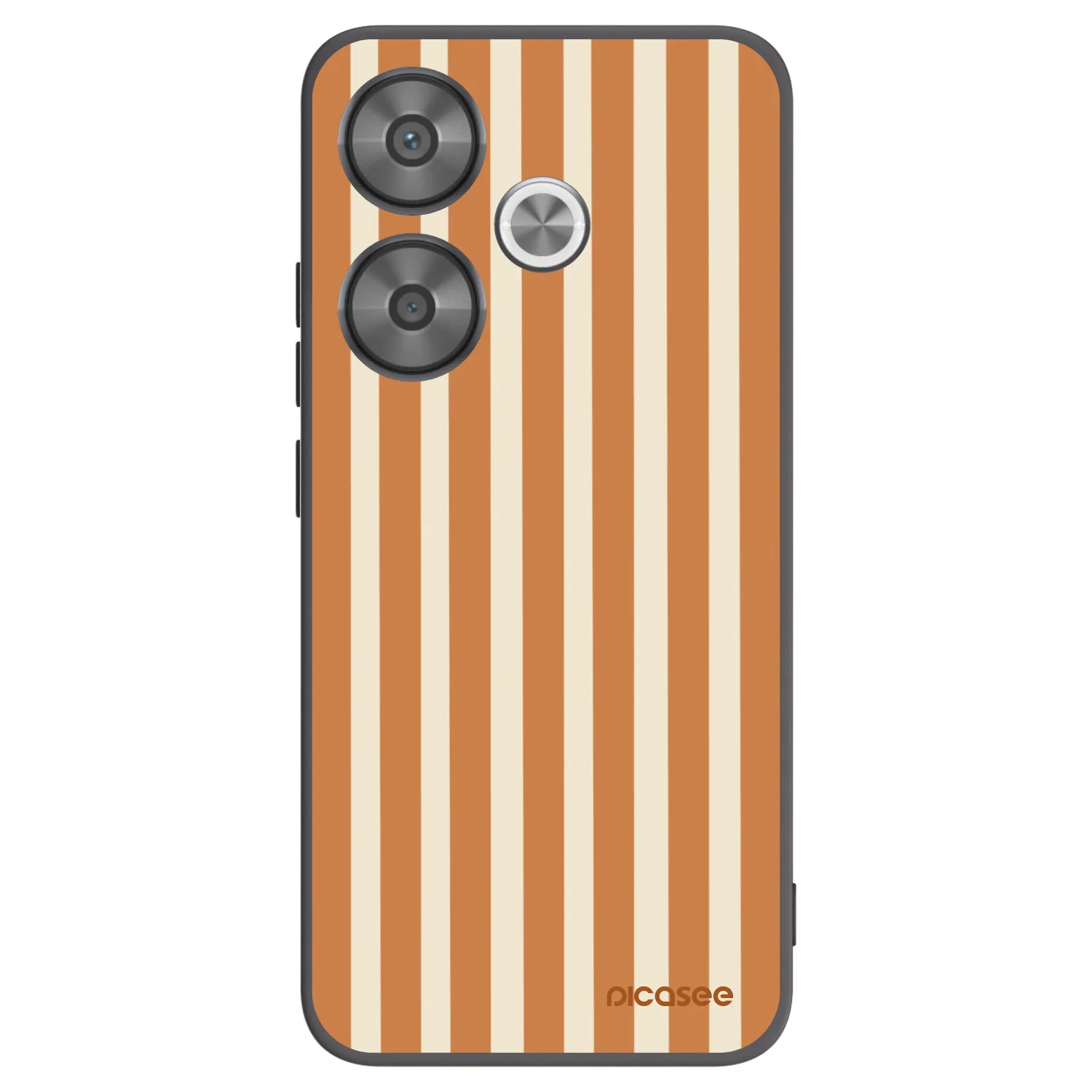 Picasee silikónový čierny obal pre Xiaomi Poco F6 - Orange lines