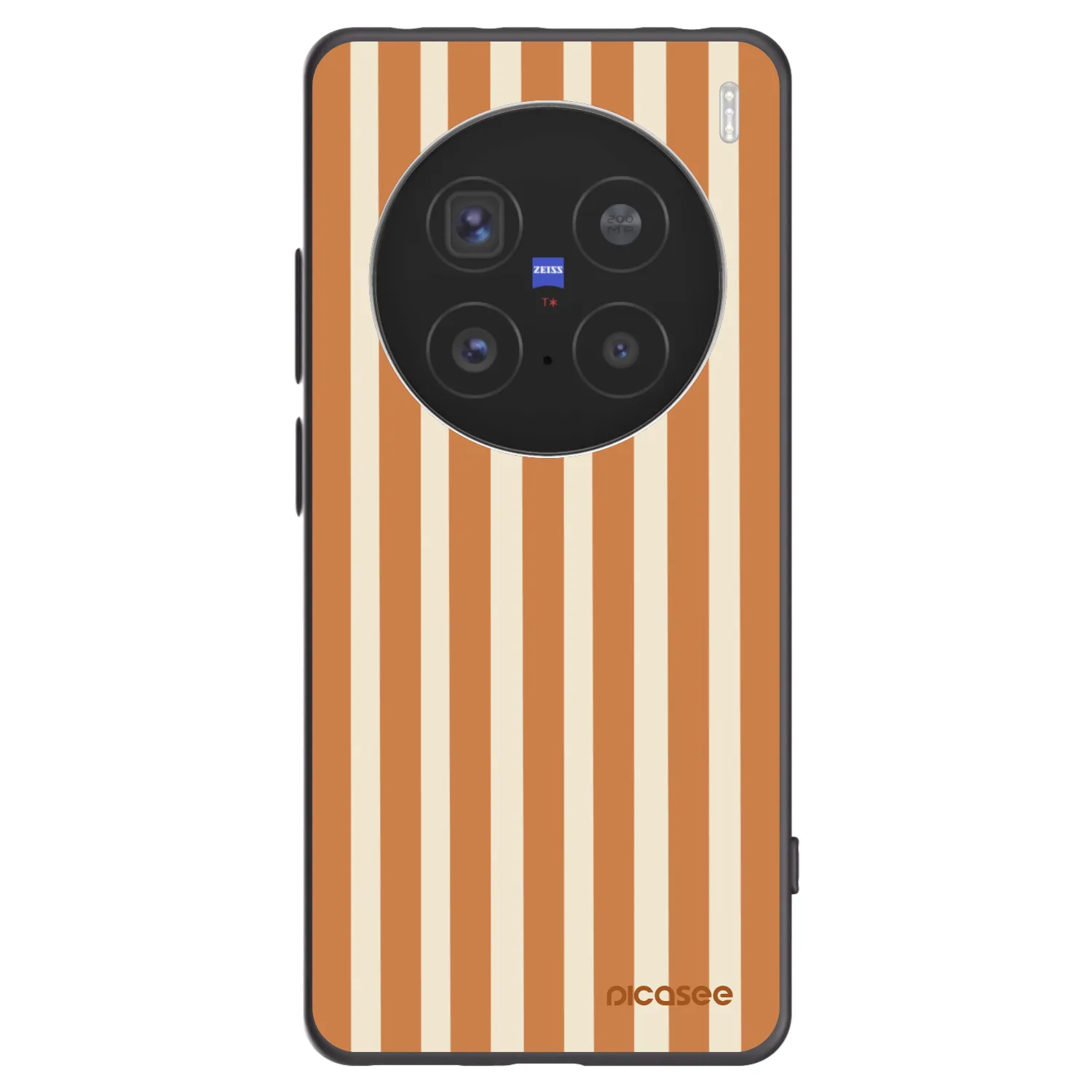 Picasee silikónový čierny obal pre Vivo X200 Pro - Orange lines