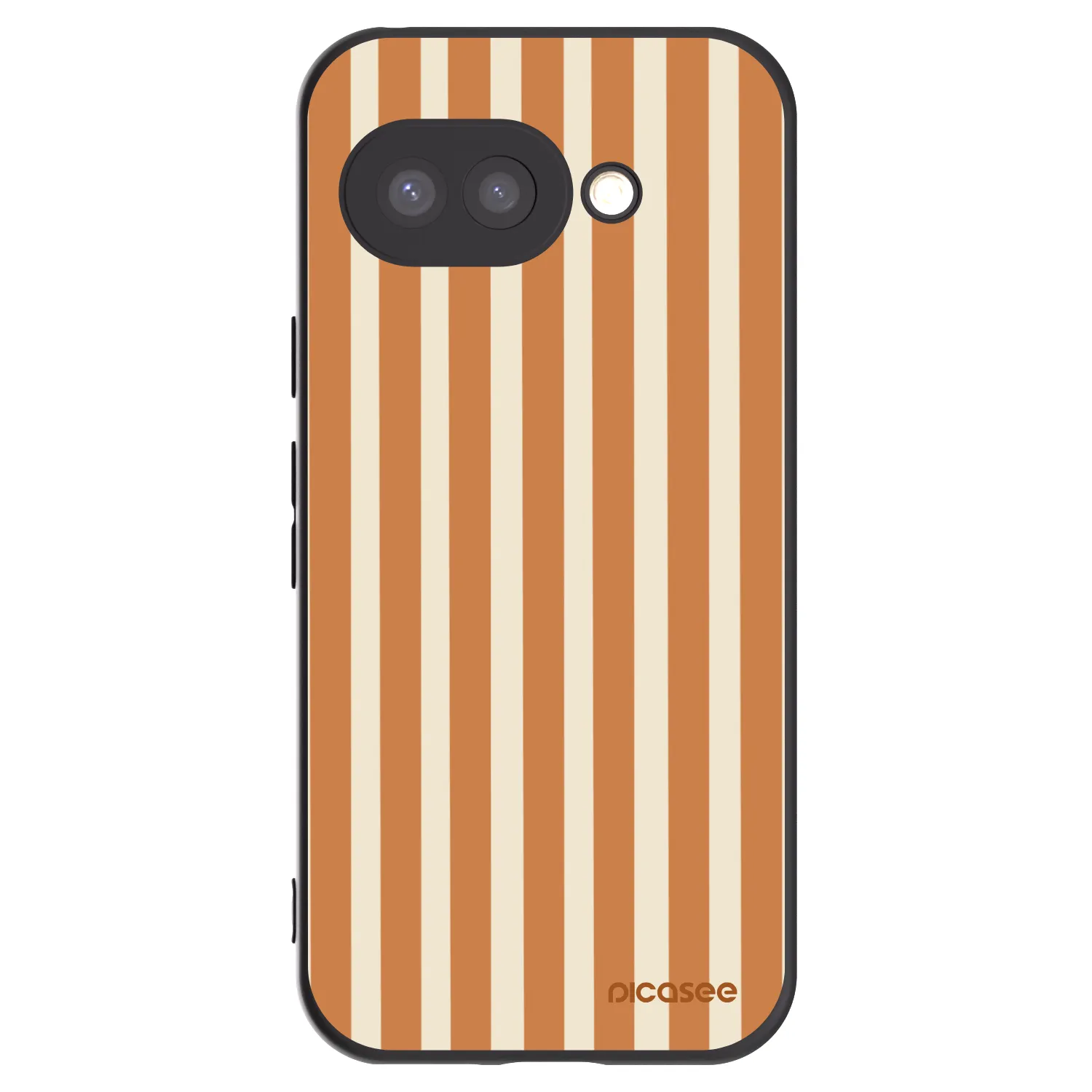 Picasee silikónový čierny obal pre Google Pixel 9a - Orange lines