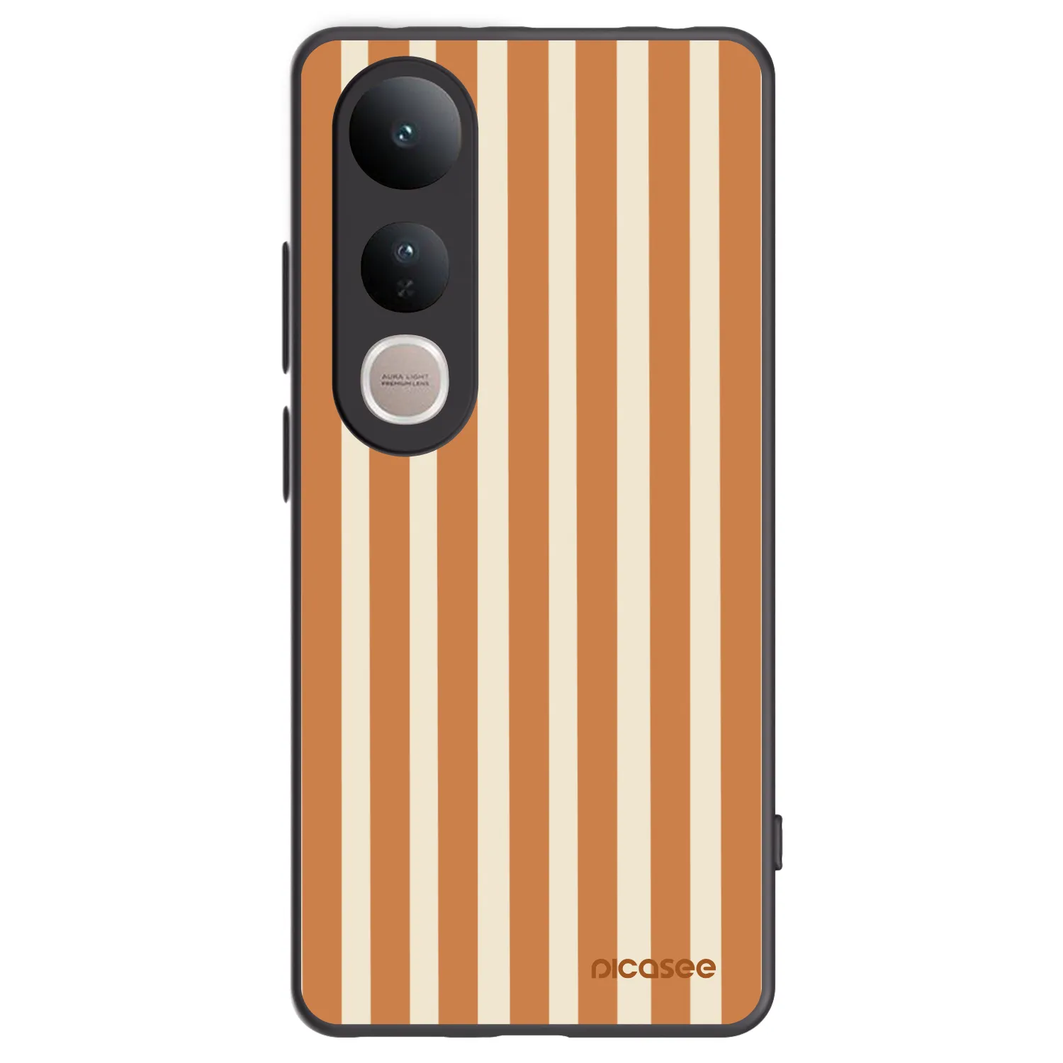 Picasee silikónový čierny obal pre Vivo V50 Lite 5G - Orange lines