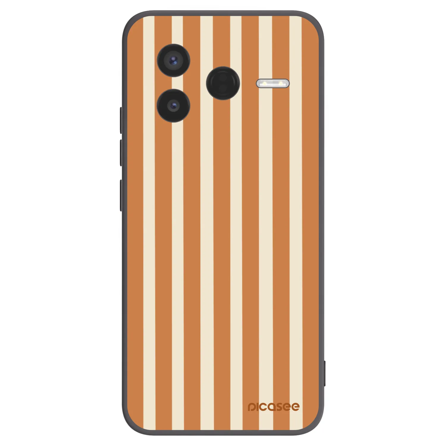 Picasee silikónový čierny obal pre Xiaomi Poco F7 Pro 5G - Orange lines