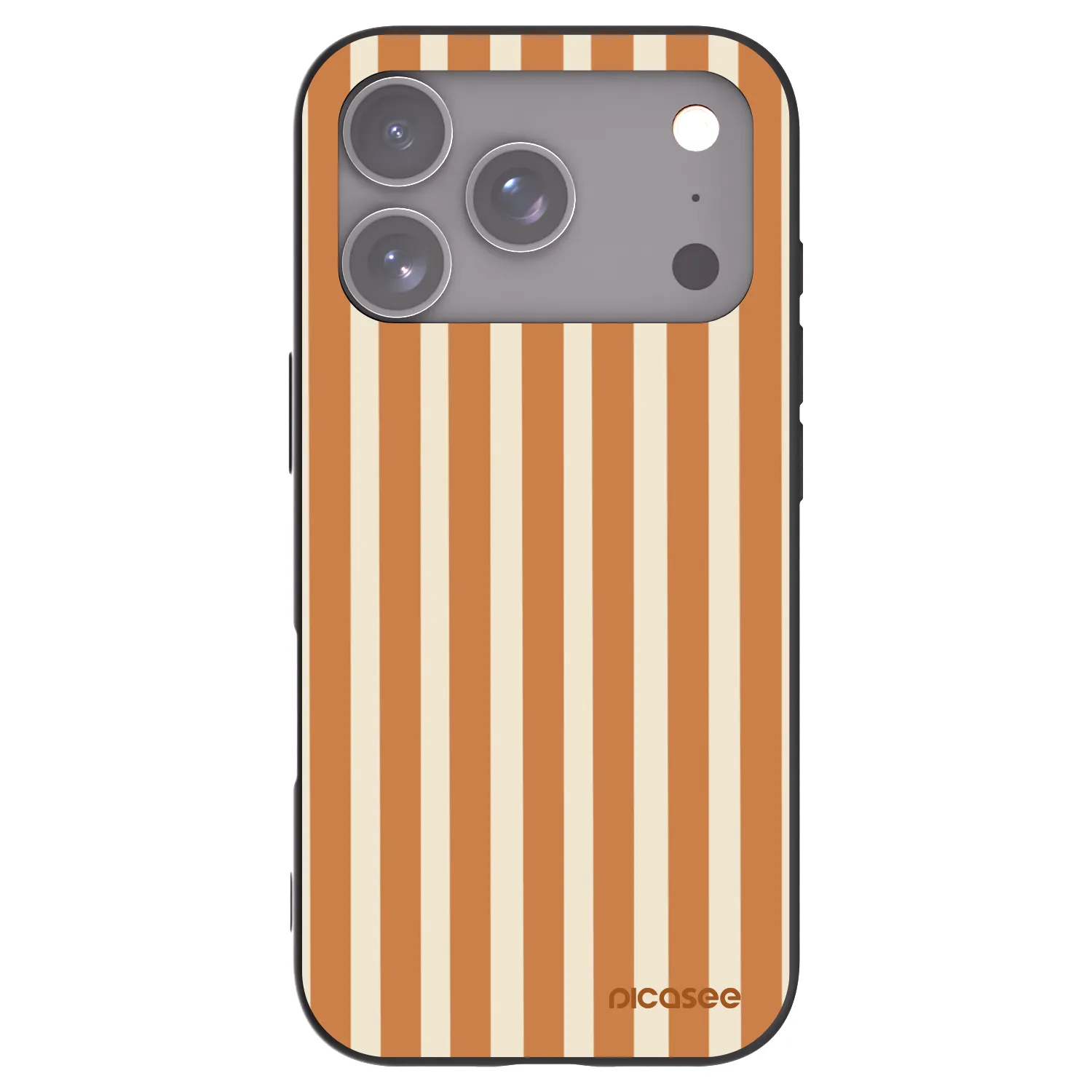 Picasee silikónový čierny obal pre Apple iPhone 17 Pro - Orange lines