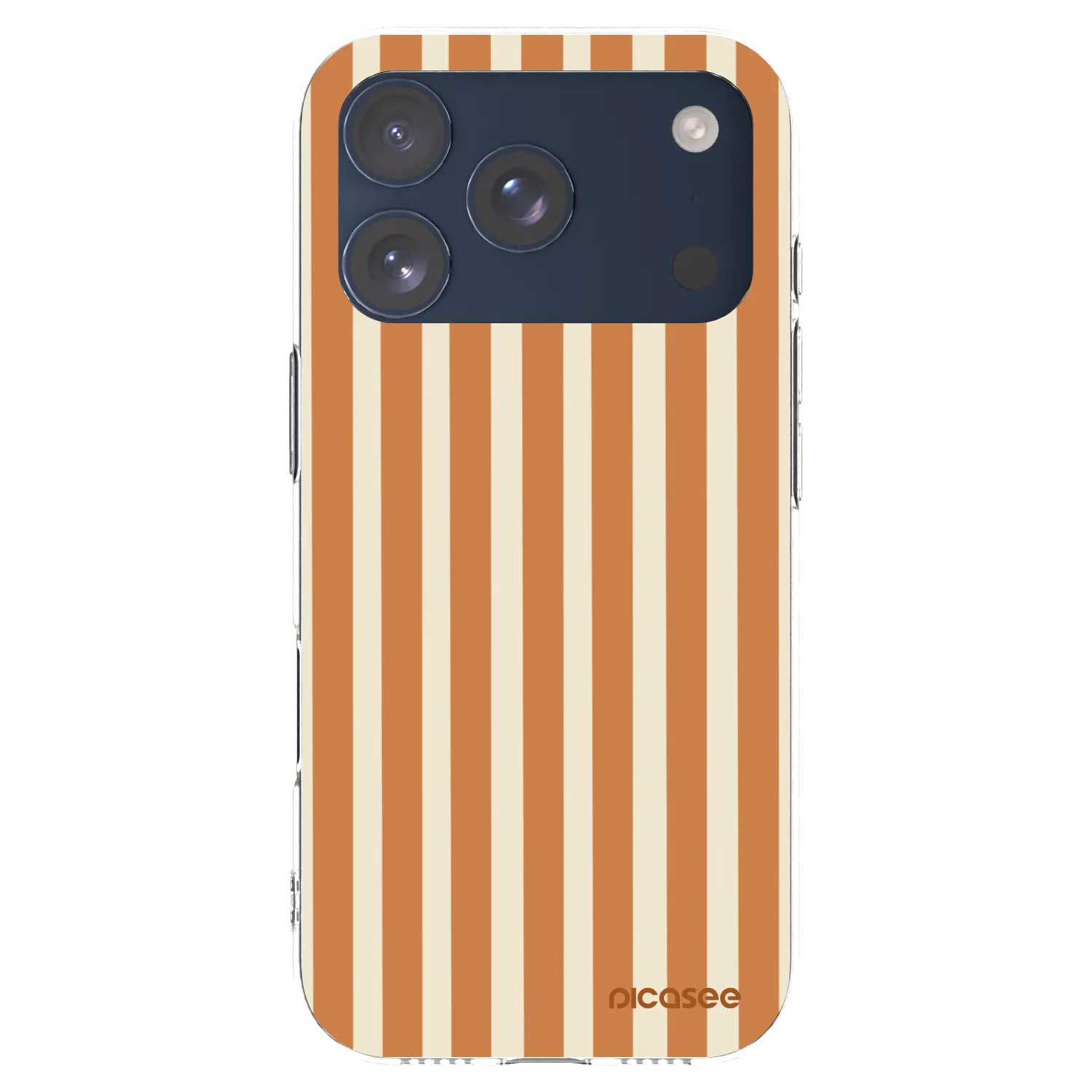Picasee silikónový prehľadný obal pre Apple iPhone 17 Pro - Orange lines