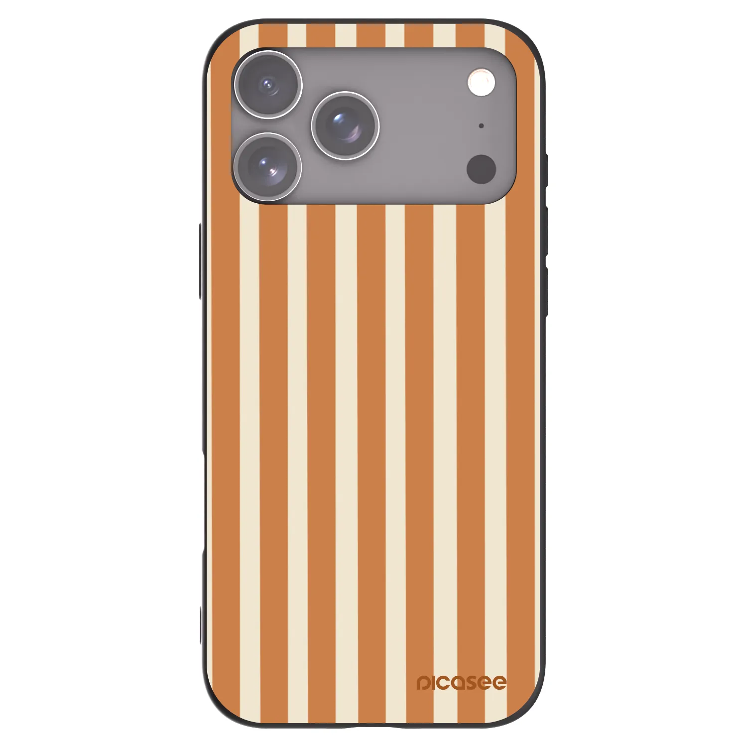 Picasee silikónový čierny obal pre Apple iPhone 17 Pro Max - Orange lines