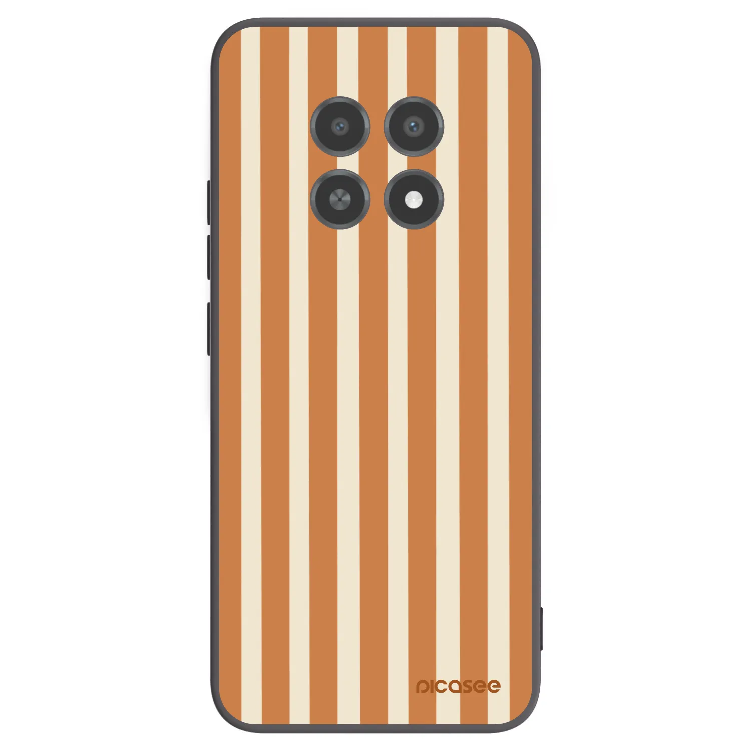 Picasee silikónový čierny obal pre Realme 12X - Orange lines
