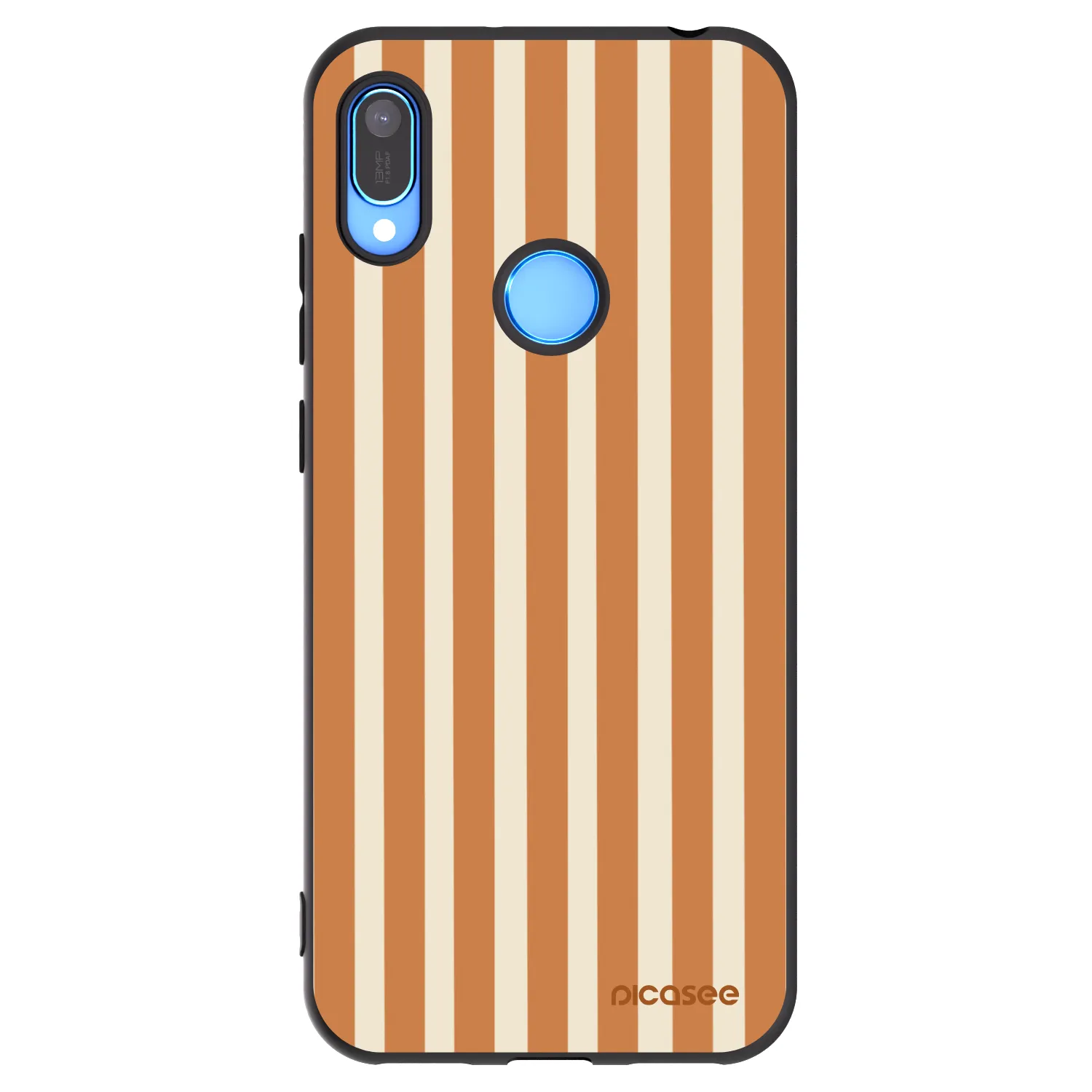 Picasee silikónový čierny obal pre Huawei Y6 2019 - Orange lines