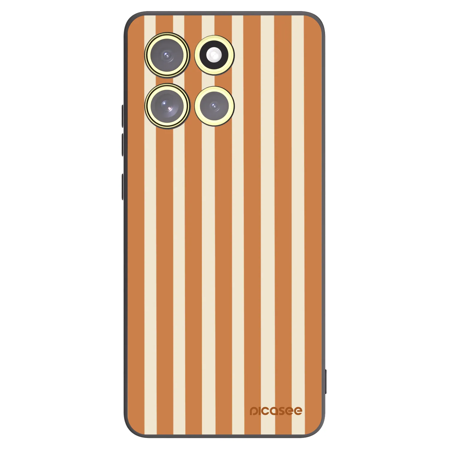 Picasee silikónový čierny obal pre Motorola Moto G86 5G - Orange lines