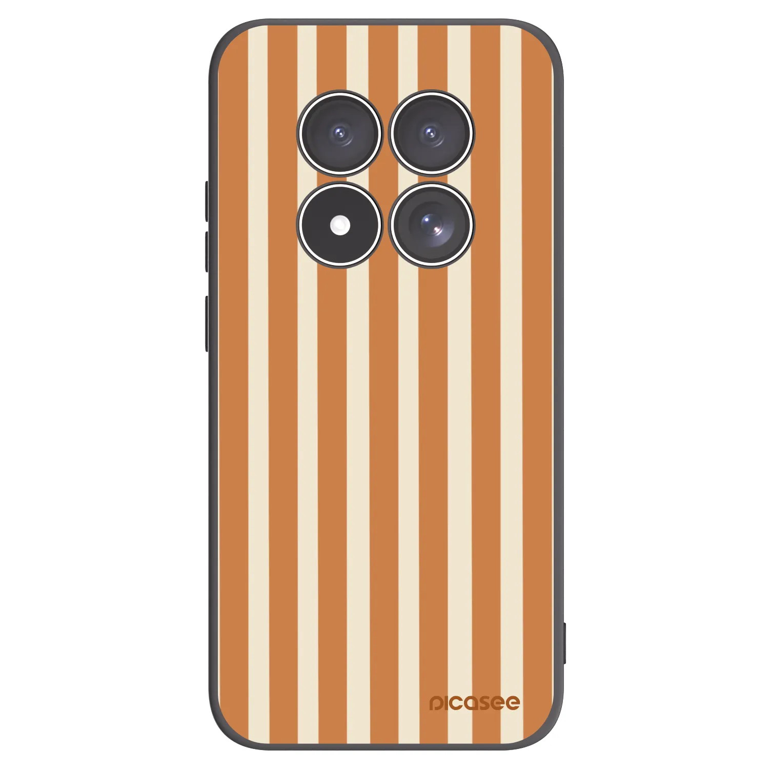 Picasee silikónový čierny obal pre Xiaomi Redmi Note 15 Pro 4G - Orange lines