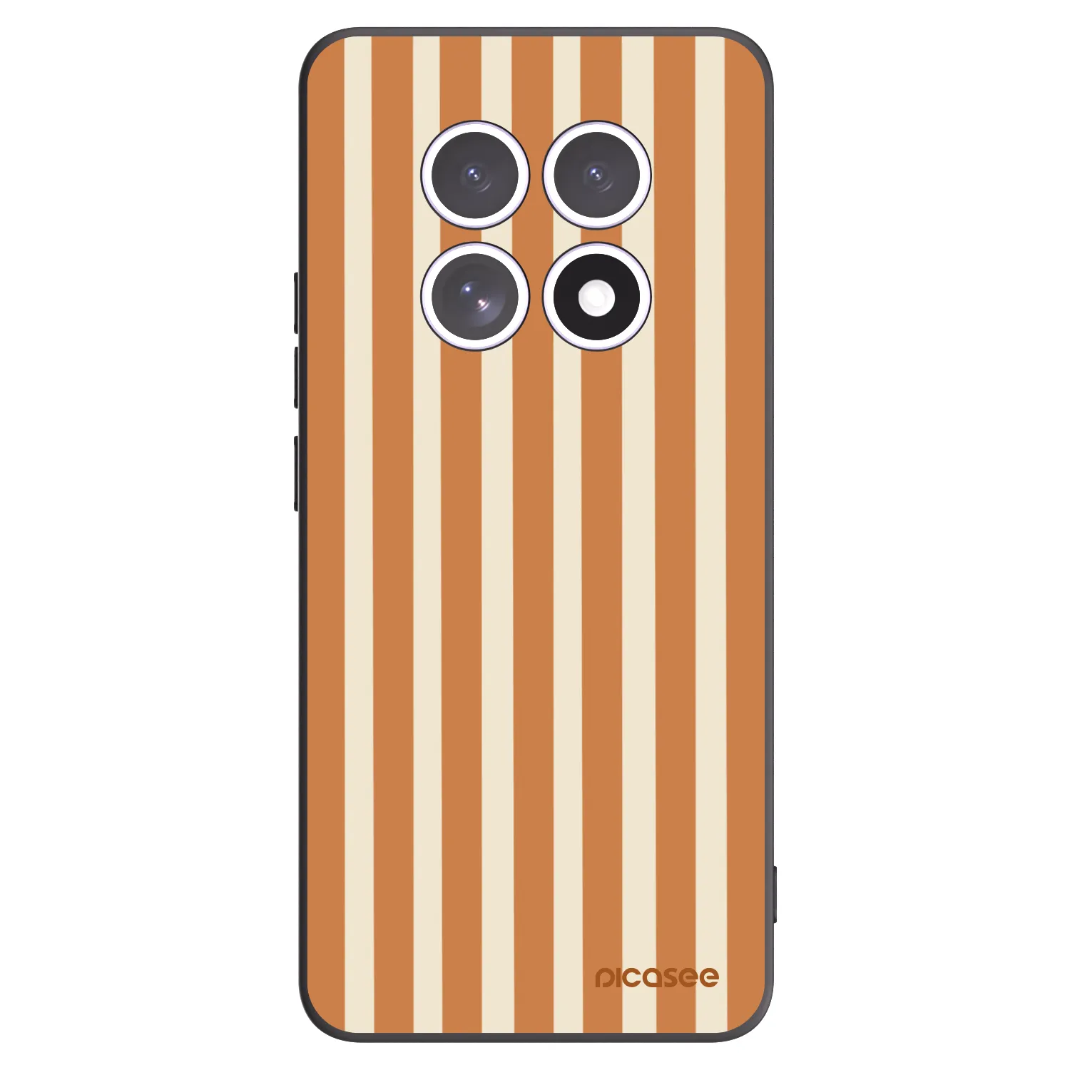 Picasee silikónový čierny obal pre Xiaomi Redmi Note 15 4G - Orange lines
