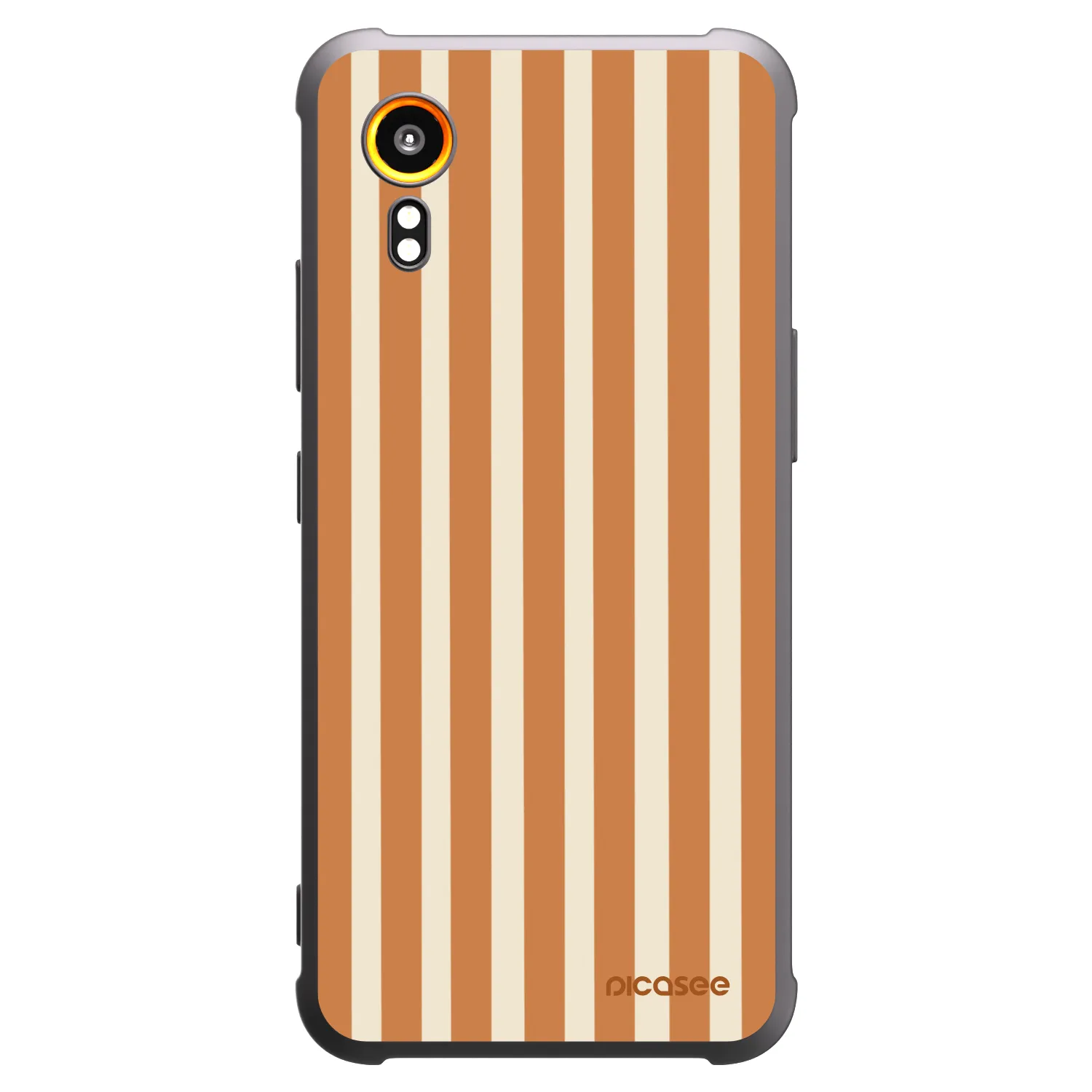 Picasee silikónový čierny obal pre Samsung Galaxy XCover 7 - Orange lines