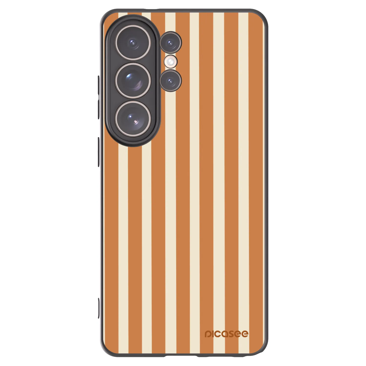Picasee silikónový čierny obal pre Samsung Galaxy S26 Ultra - Orange lines