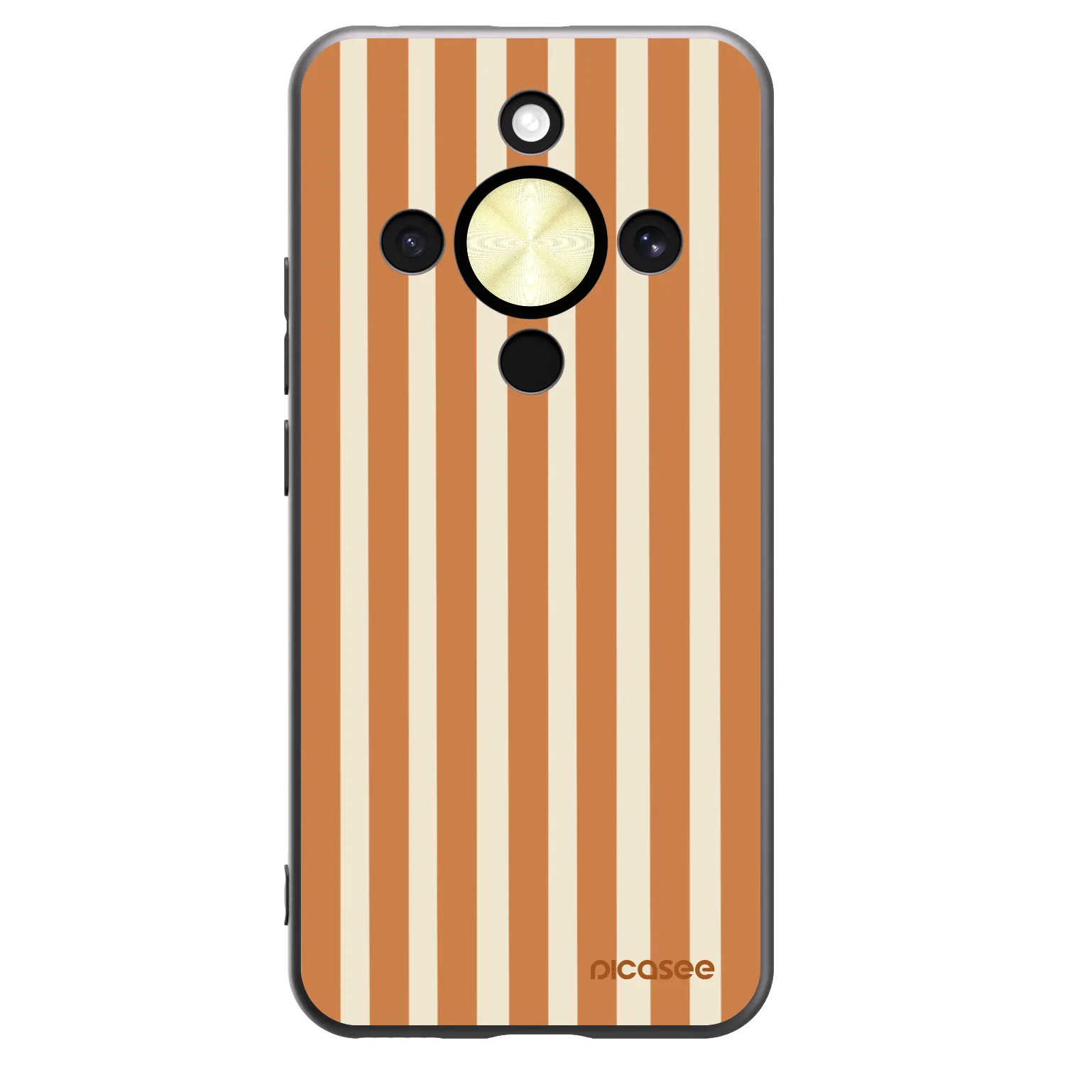 Picasee silikónový čierny obal pre Honor Magic8 Lite 5G - Orange lines