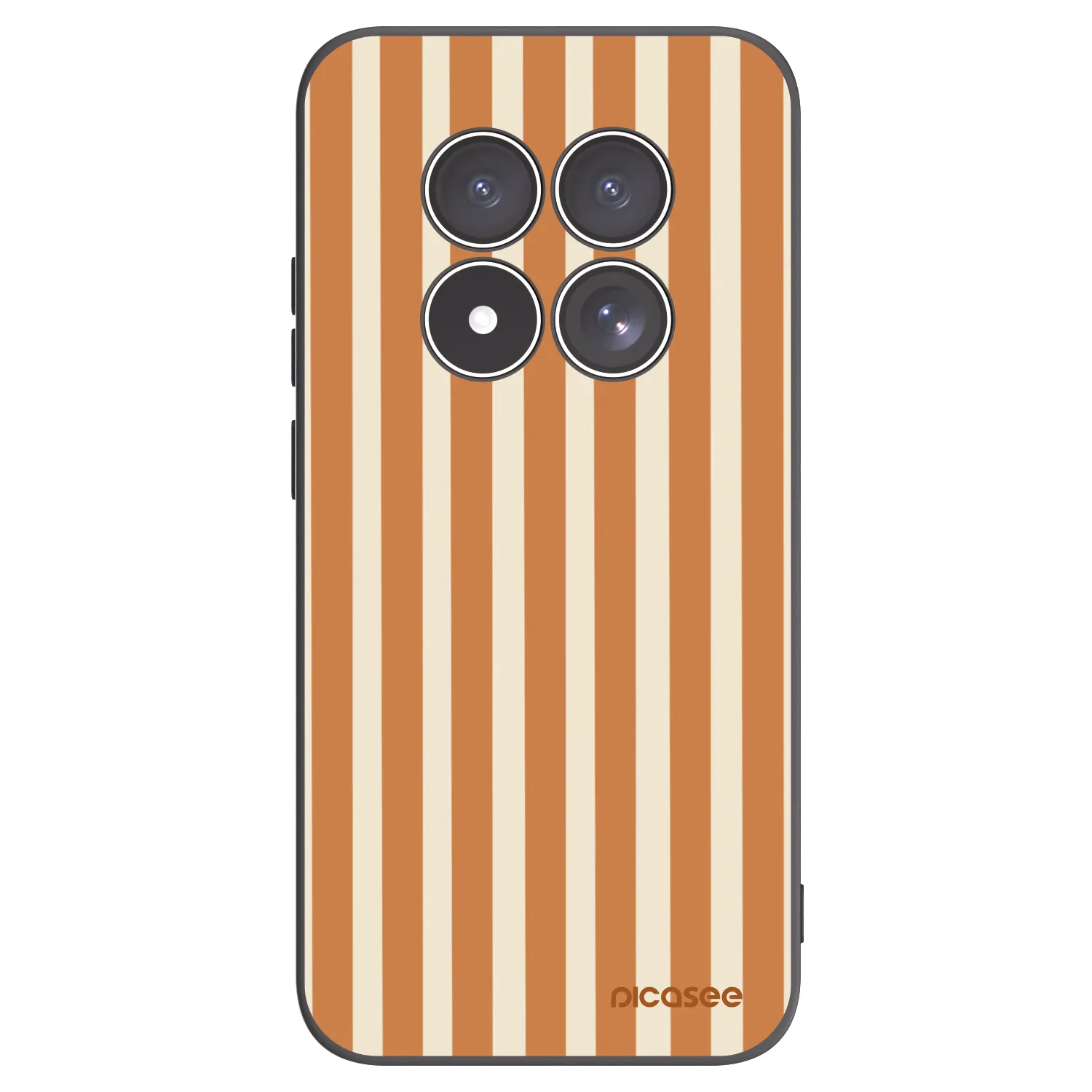 Picasee silikónový čierny obal pre Xiaomi Redmi Note 15 Pro 5G - Orange lines