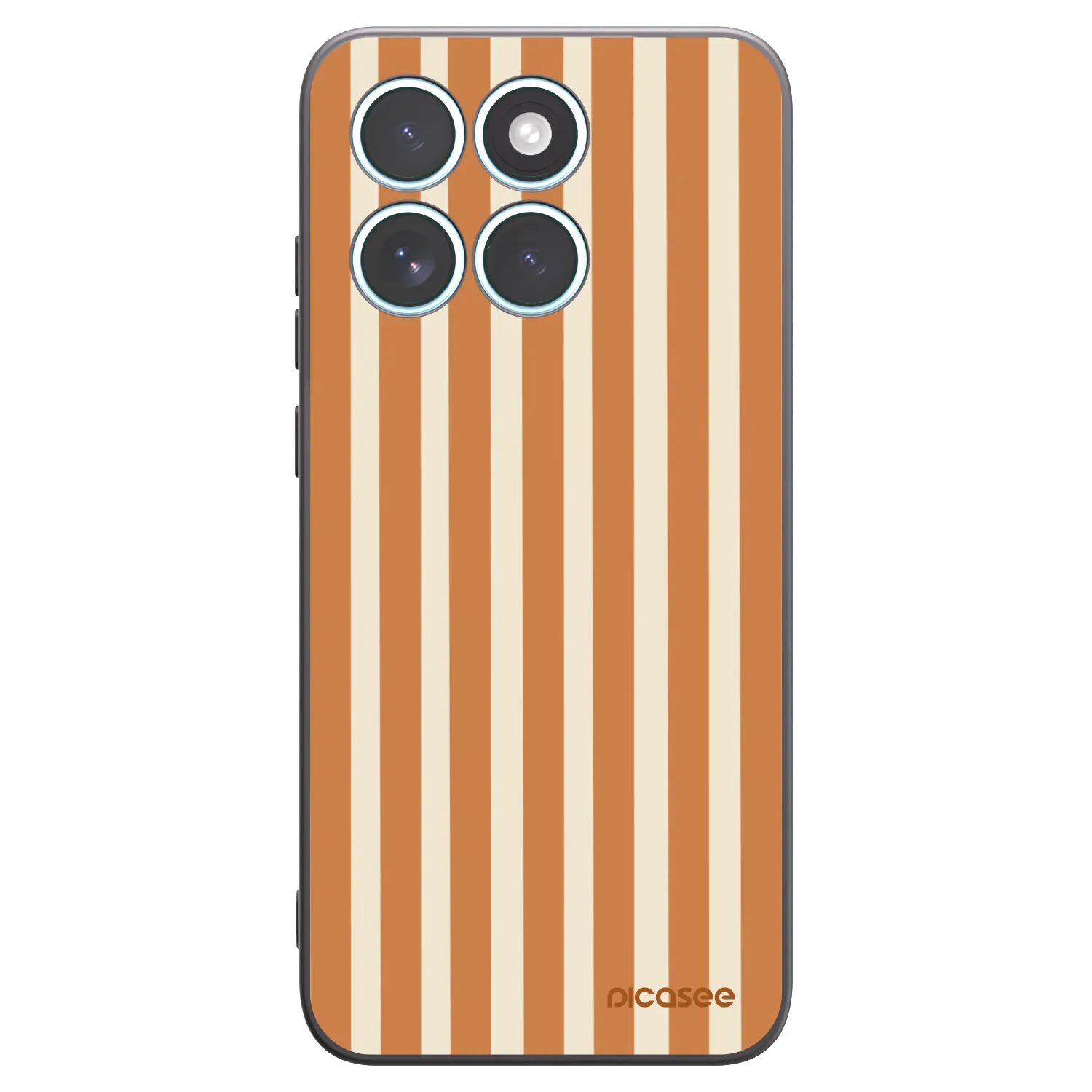 Picasee silikónový čierny obal pre Motorola Edge 70 Fusion - Orange lines