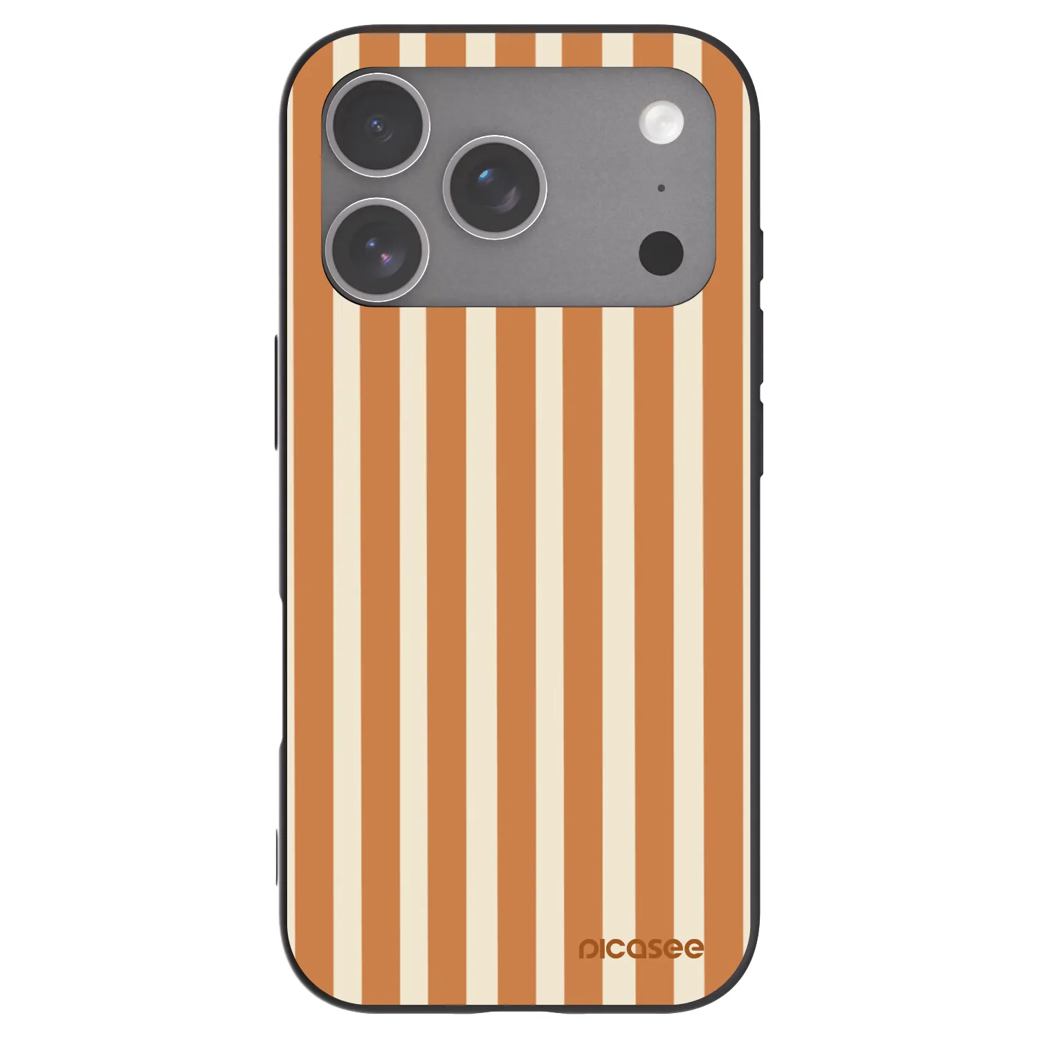 Picasee silikónový čierny obal pre Apple iPhone 18 Pro - Orange lines