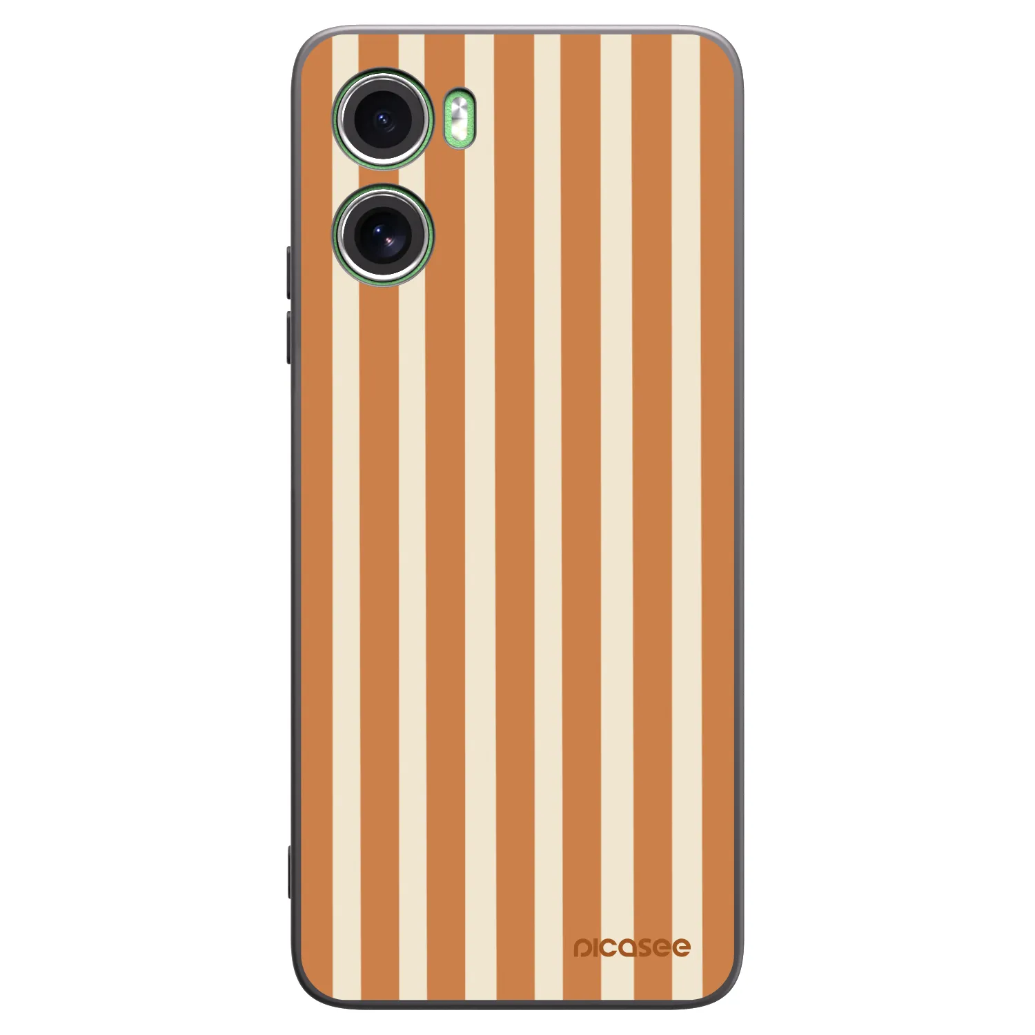 Picasee silikónový čierny obal pre Motorola Moto G06 - Orange lines
