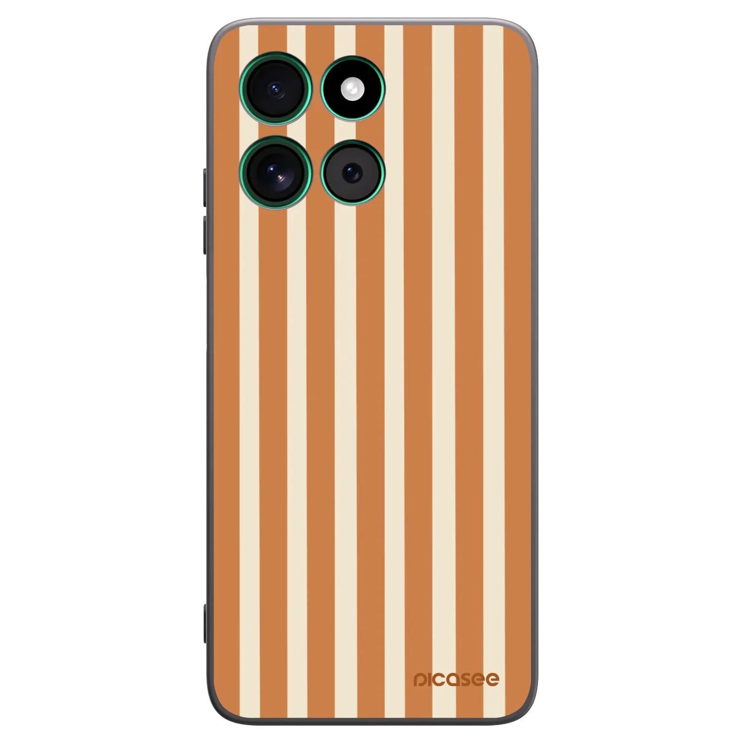 Picasee silikónový čierny obal pre Motorola Moto G57 Power - Orange lines
