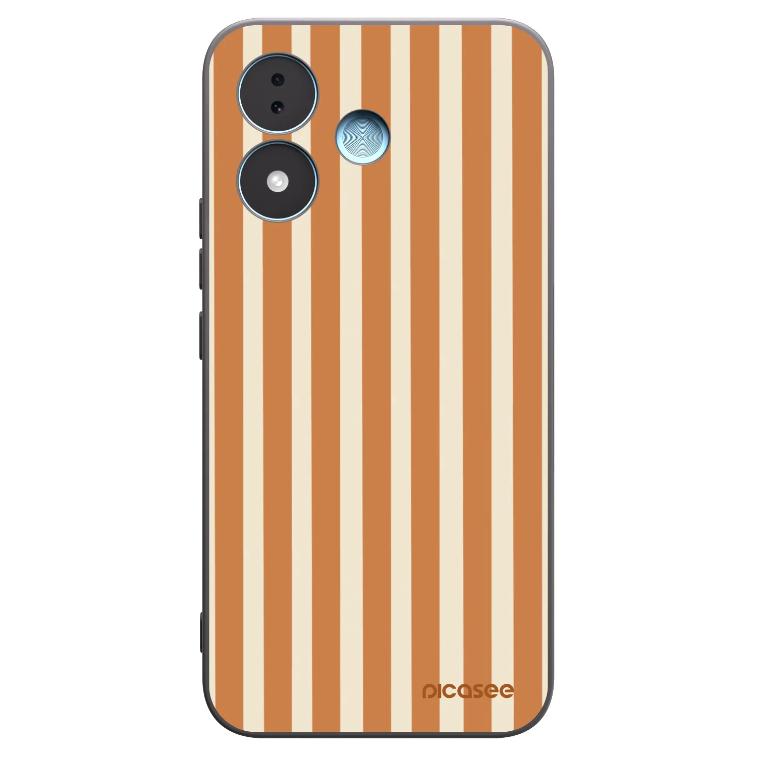 Picasee silikónový čierny obal pre Xiaomi Redmi Note 17 5G - Orange lines