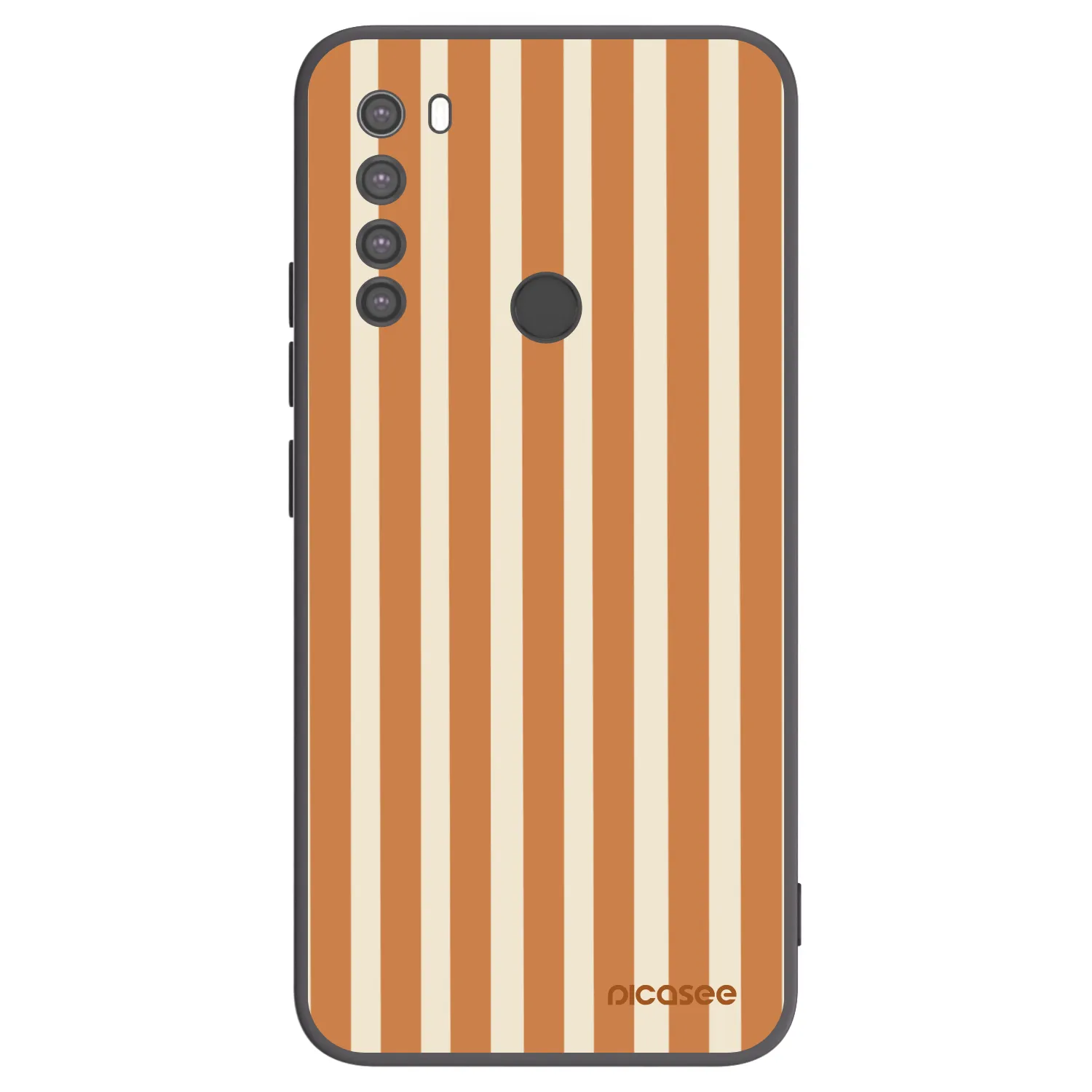 Picasee silikónový čierny obal pre Xiaomi Redmi Note 8 - Orange lines