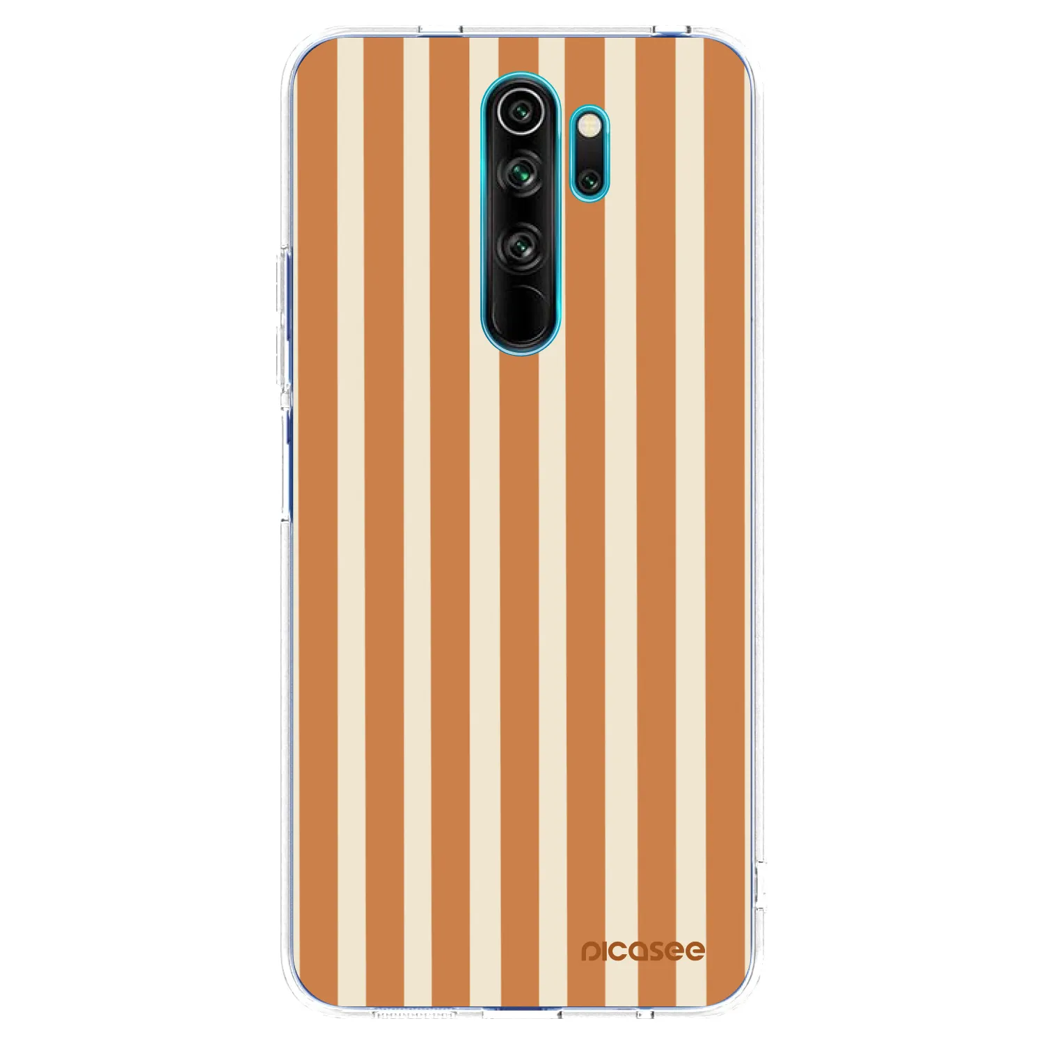 Picasee silikónový prehľadný obal pre Xiaomi Redmi Note 8 Pro - Orange lines