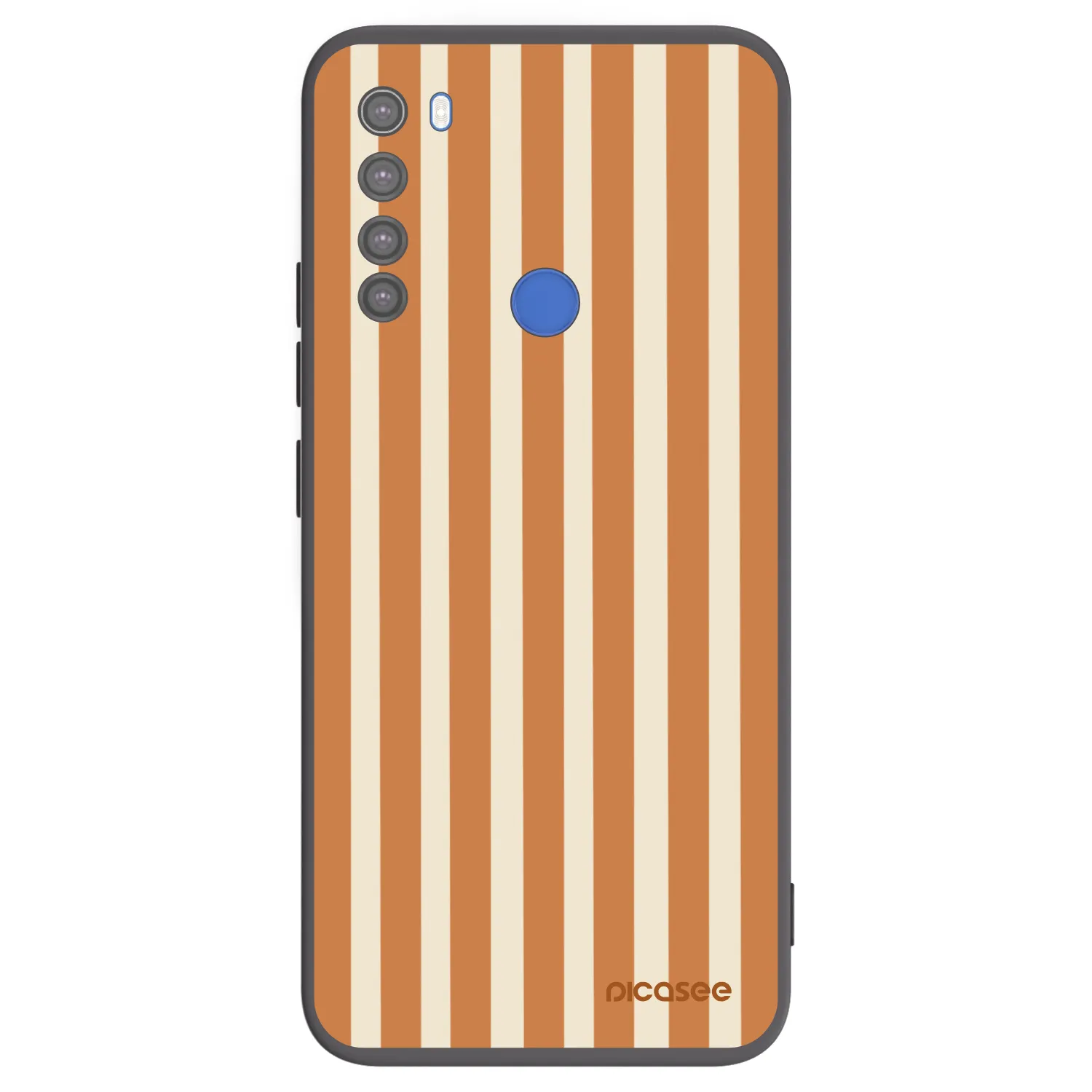 Picasee silikónový čierny obal pre Xiaomi Redmi Note 8T - Orange lines