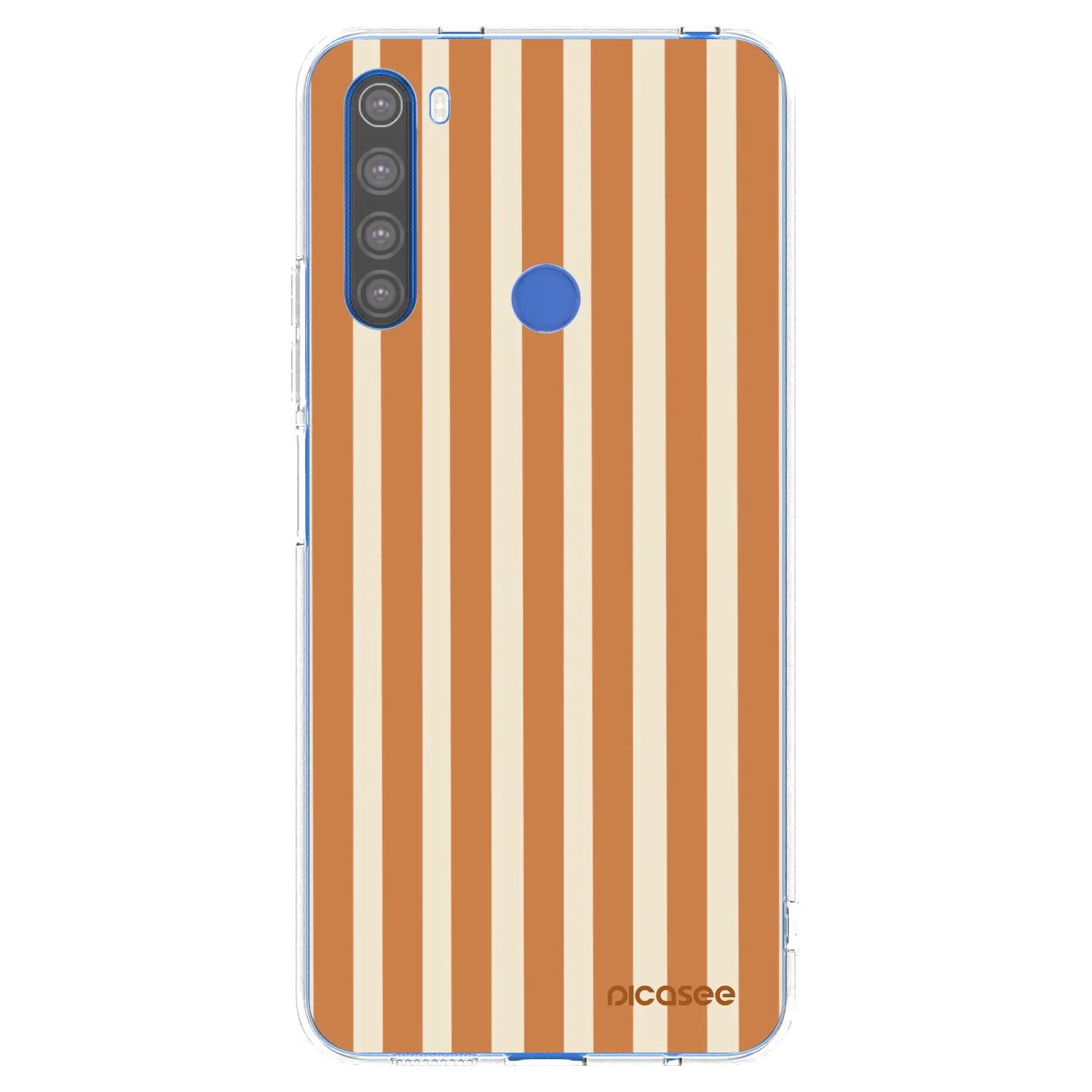 Picasee silikónový prehľadný obal pre Xiaomi Redmi Note 8T - Orange lines