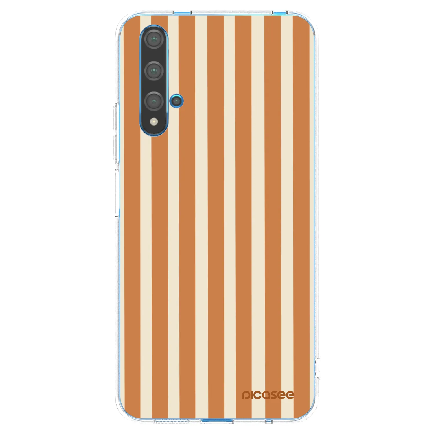 Picasee silikónový prehľadný obal pre Huawei Nova 5T - Orange lines